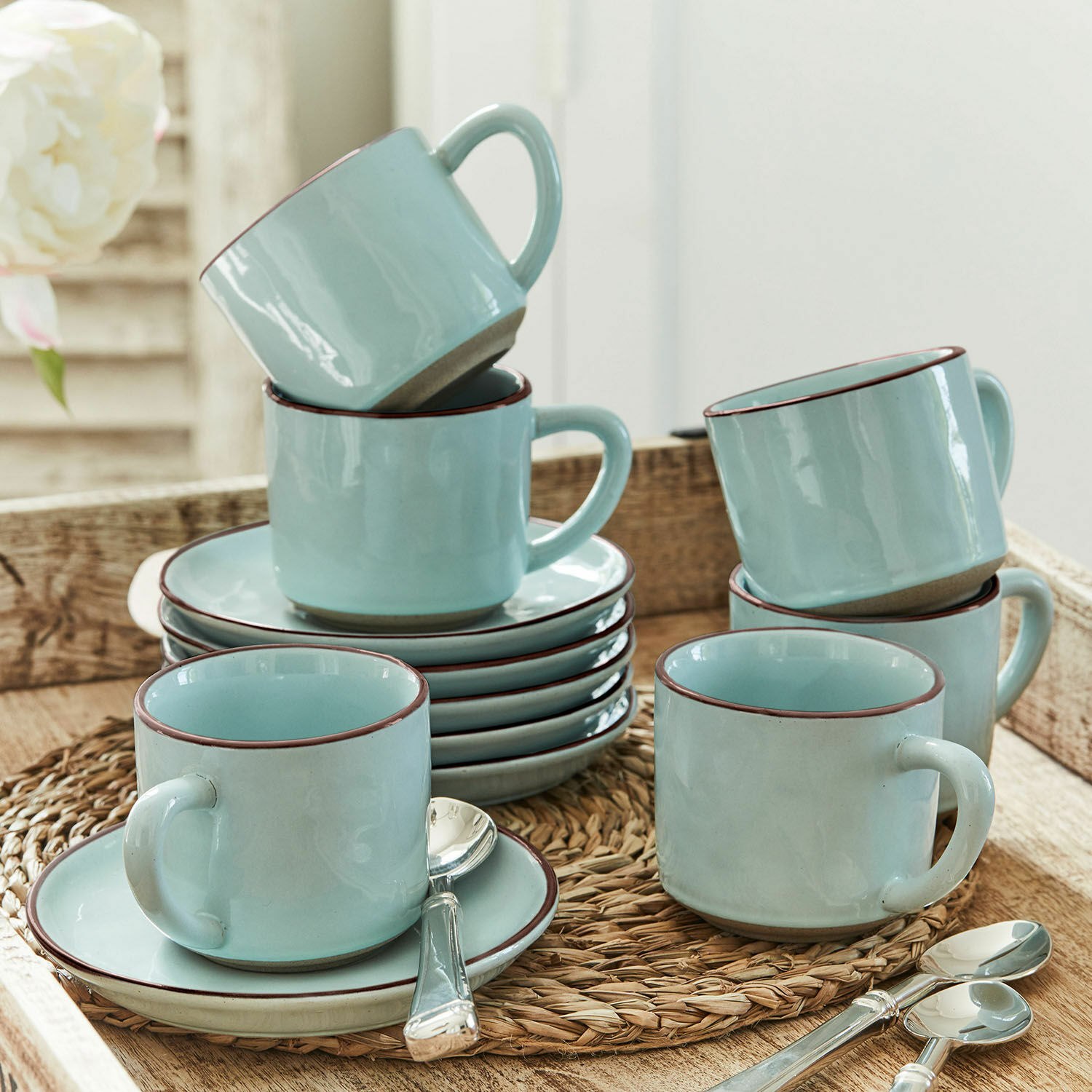 Set di 6 tazze con piattino Biarré