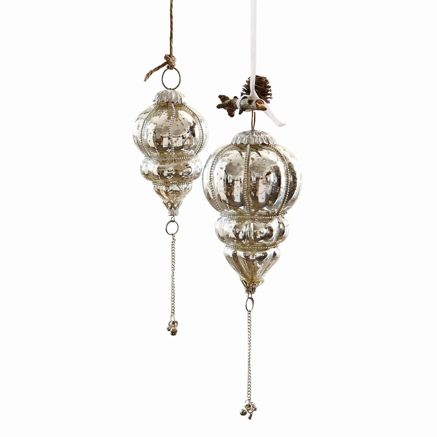 Coppia di decorazioni natalizie Merle