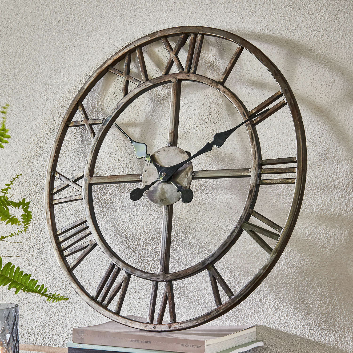 Orologio Vigo Orologio da tavolo in metallo con numeri romani color bronzo invecchiato, decorazione d'interni