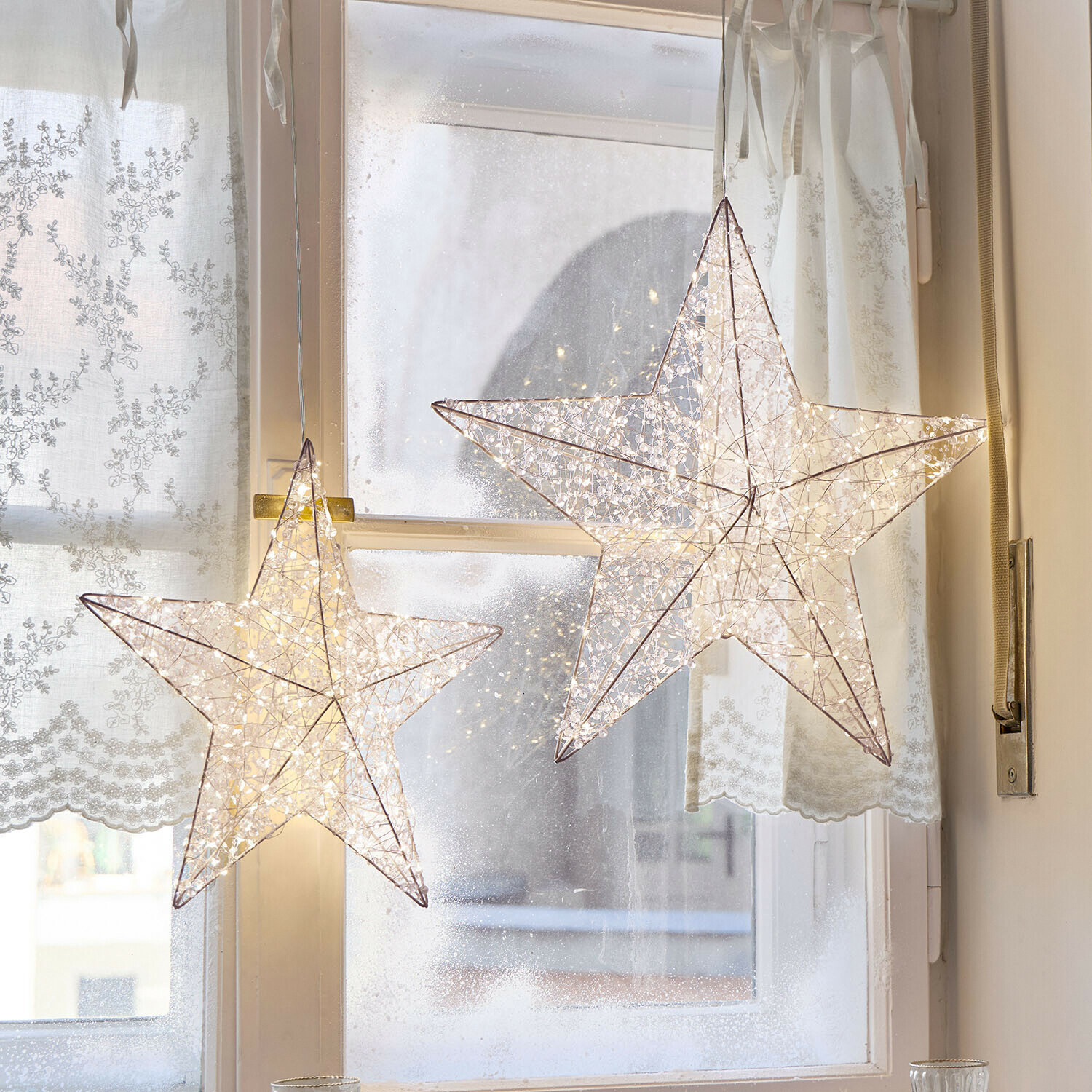 Coppia di stelle a LED Brightens