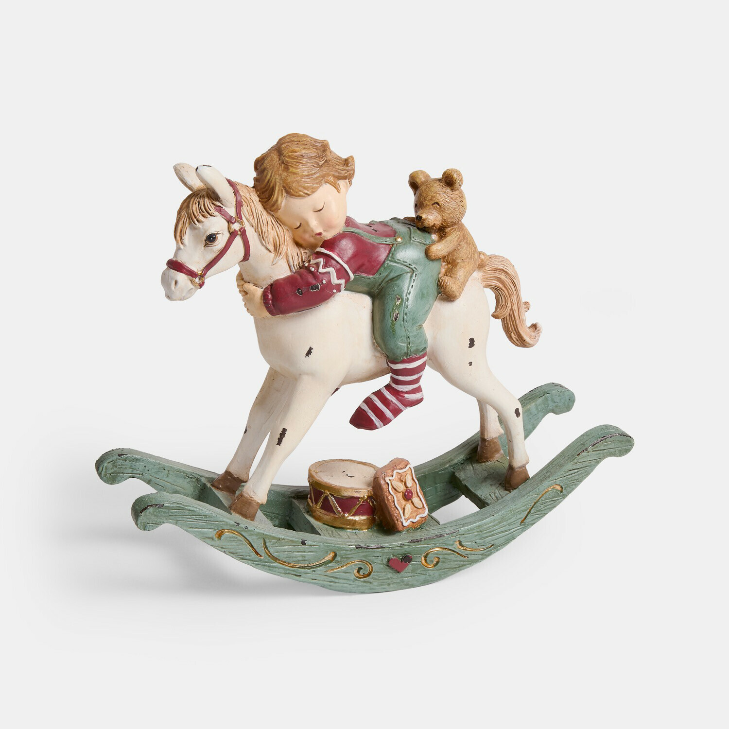 Statuina con cavallino a dondolo Petitnid
