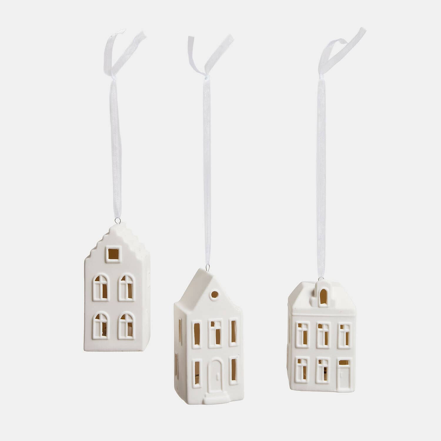 Set di 3 decorazioni da appendere a LED Cirella