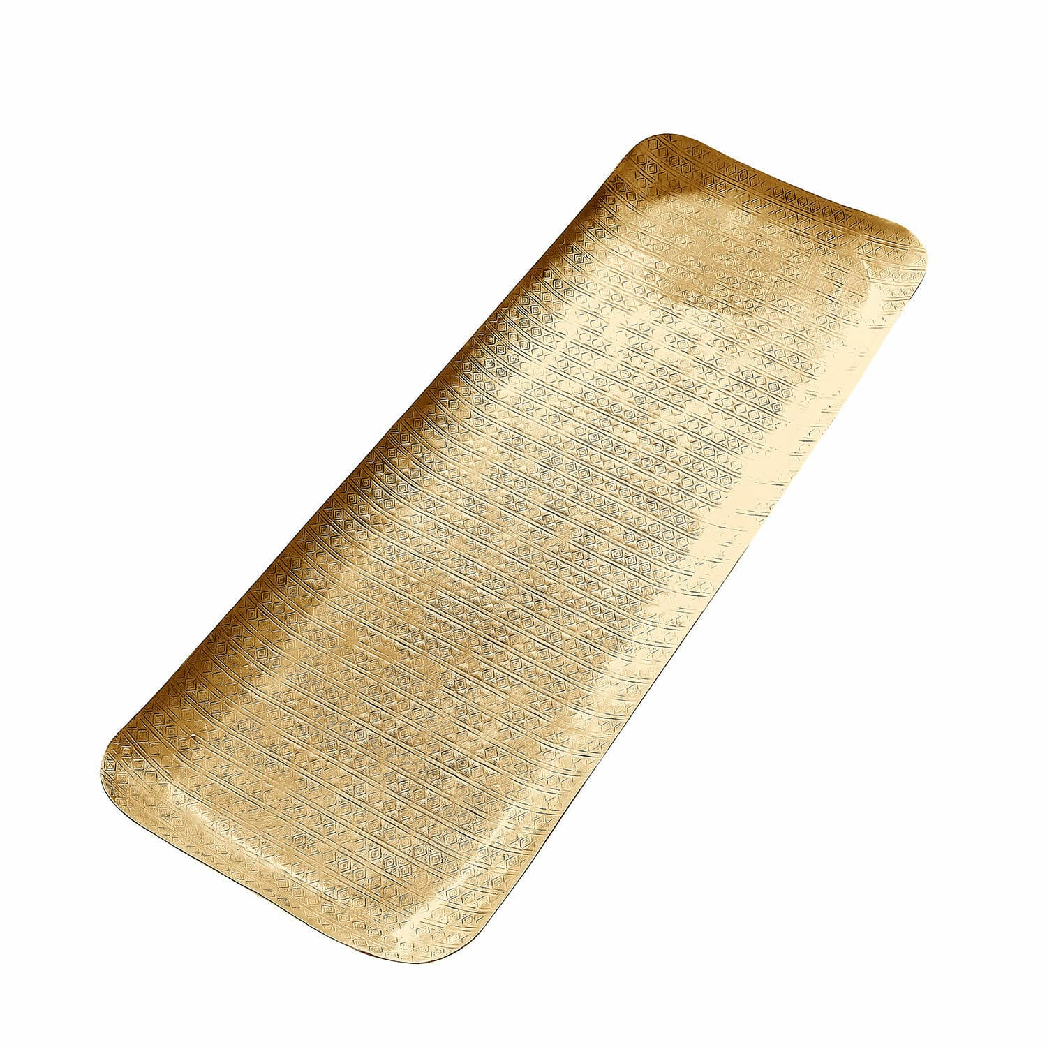 oro antico Vassoio rettangolare Lodine in metallo color oro antico con motivo delicato, accessorio decorativo