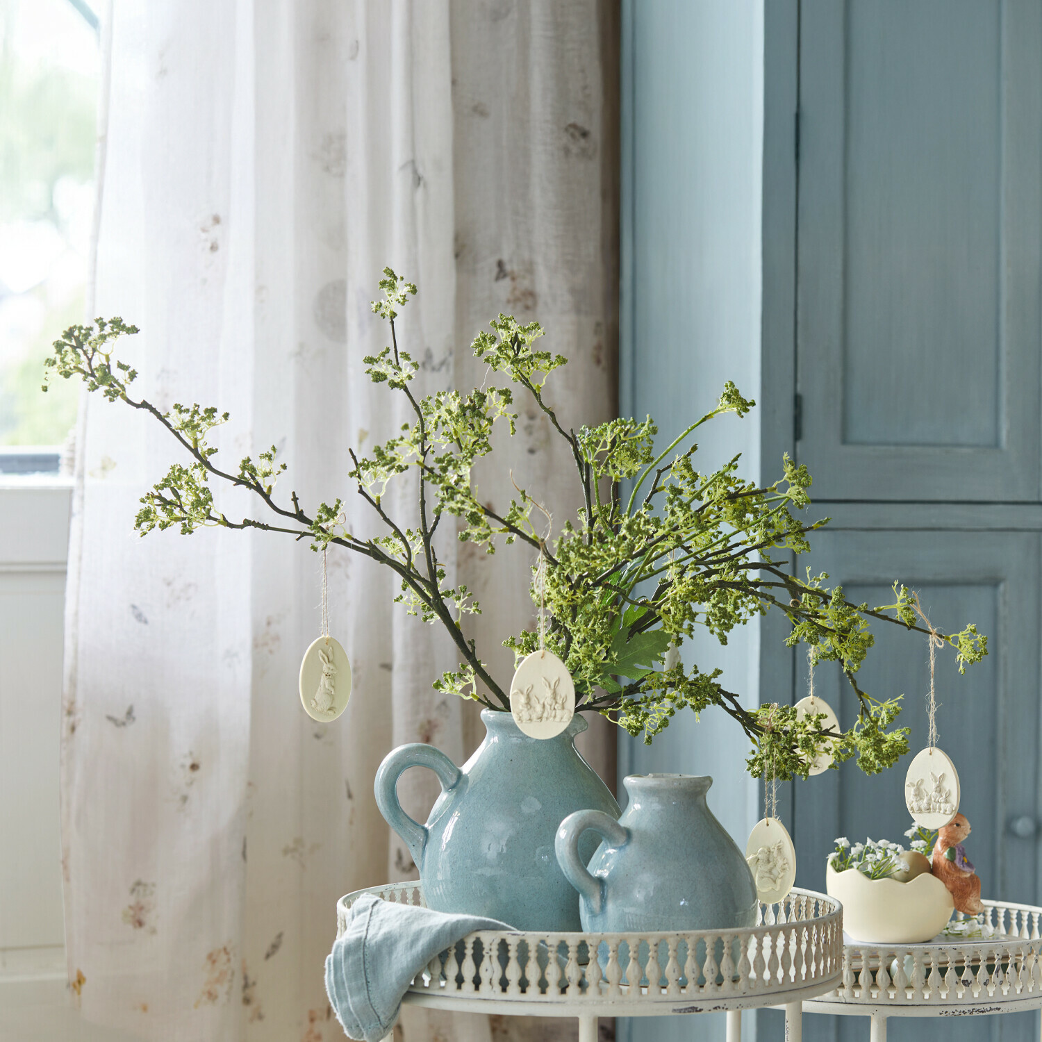 Coppia di fiori decorativi Mormant