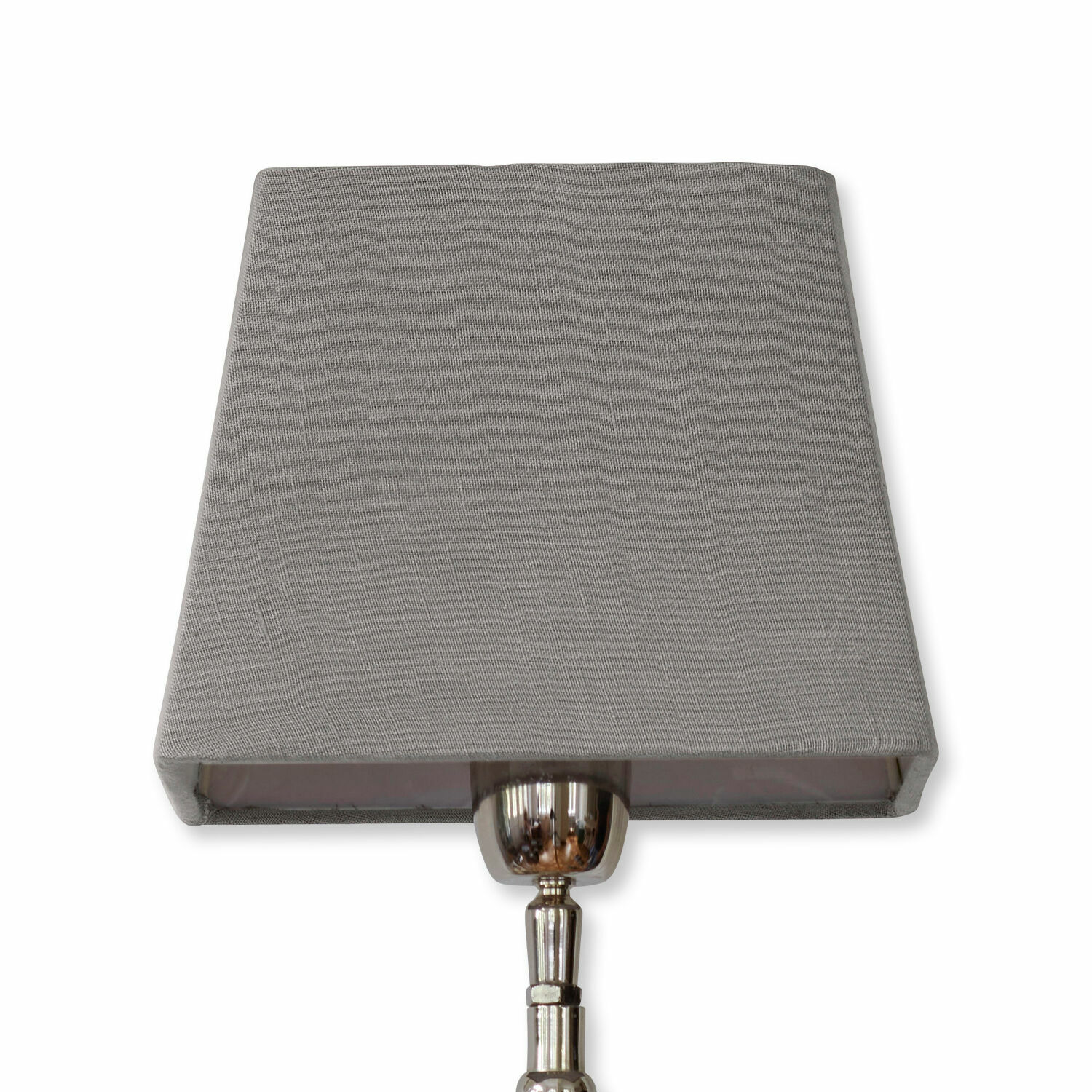 talpa Paralume quadrato Linderas in tessuto taupe, accessorio di illuminazione moderno per interni