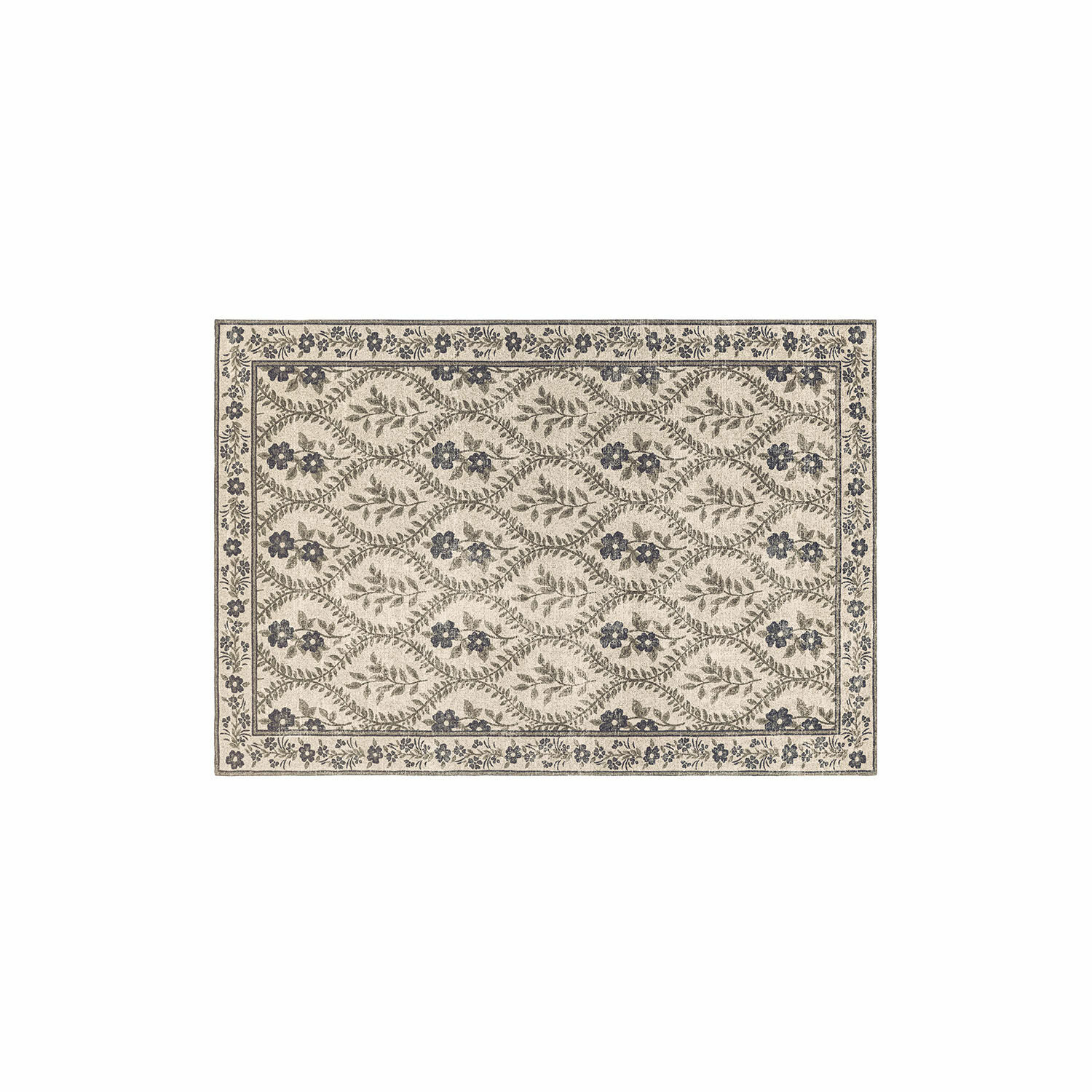 Tappeto Vellouris Tappeto beige con motivo floreale grigio, decorativo e elegante per il soggiorno