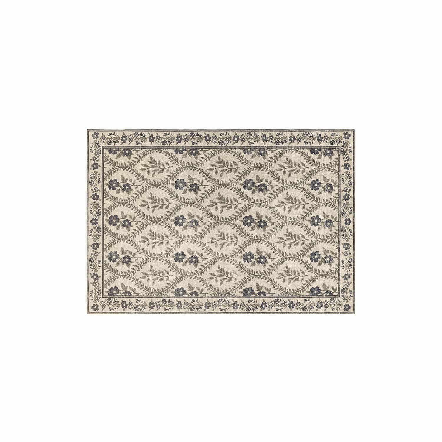 Tappeto Vellouris Tappeto beige con motivo floreale grigio, decorativo e elegante per il soggiorno