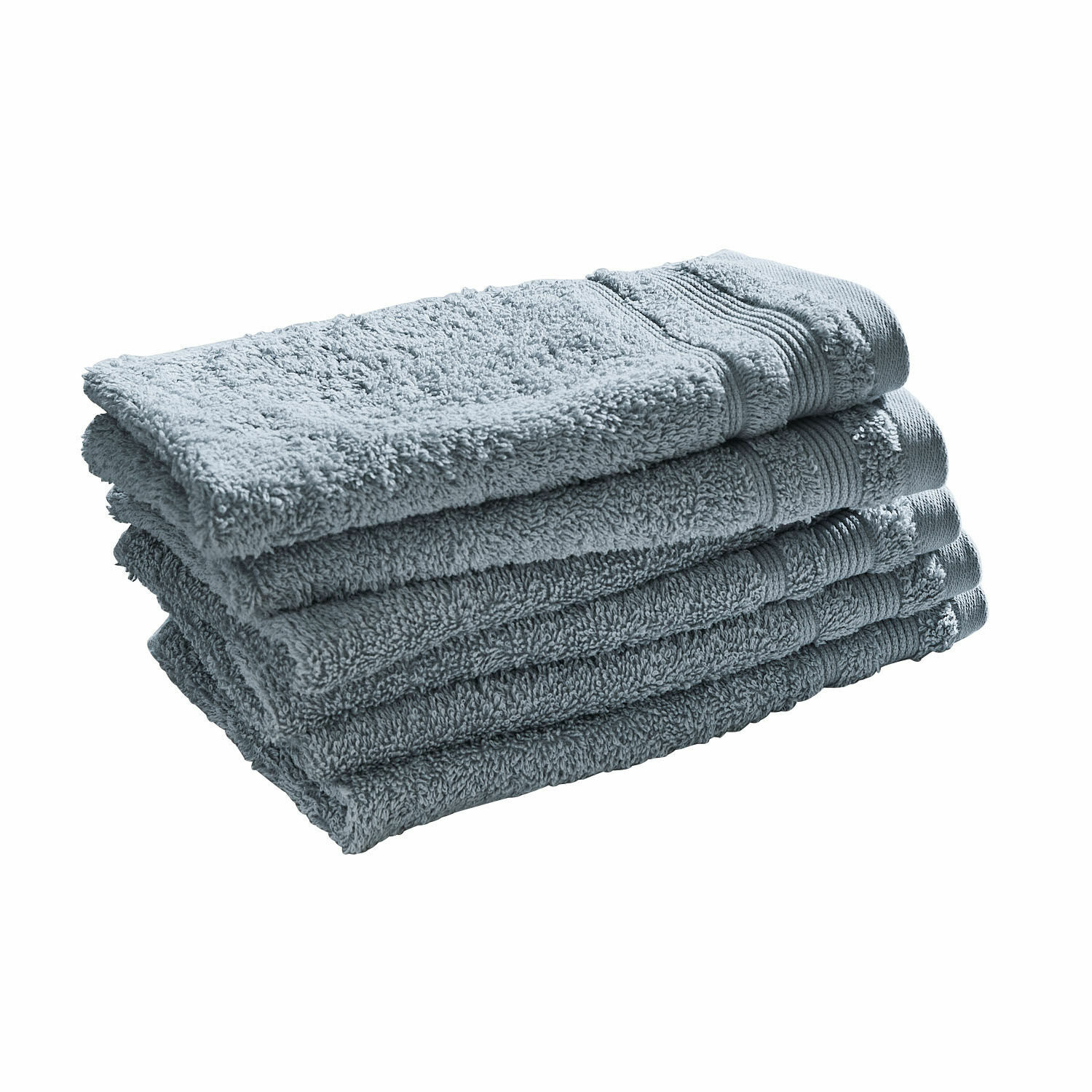 blu Set di 6 asciugamani ospiti blu in morbido cotone, ideali per bagno e ospiti