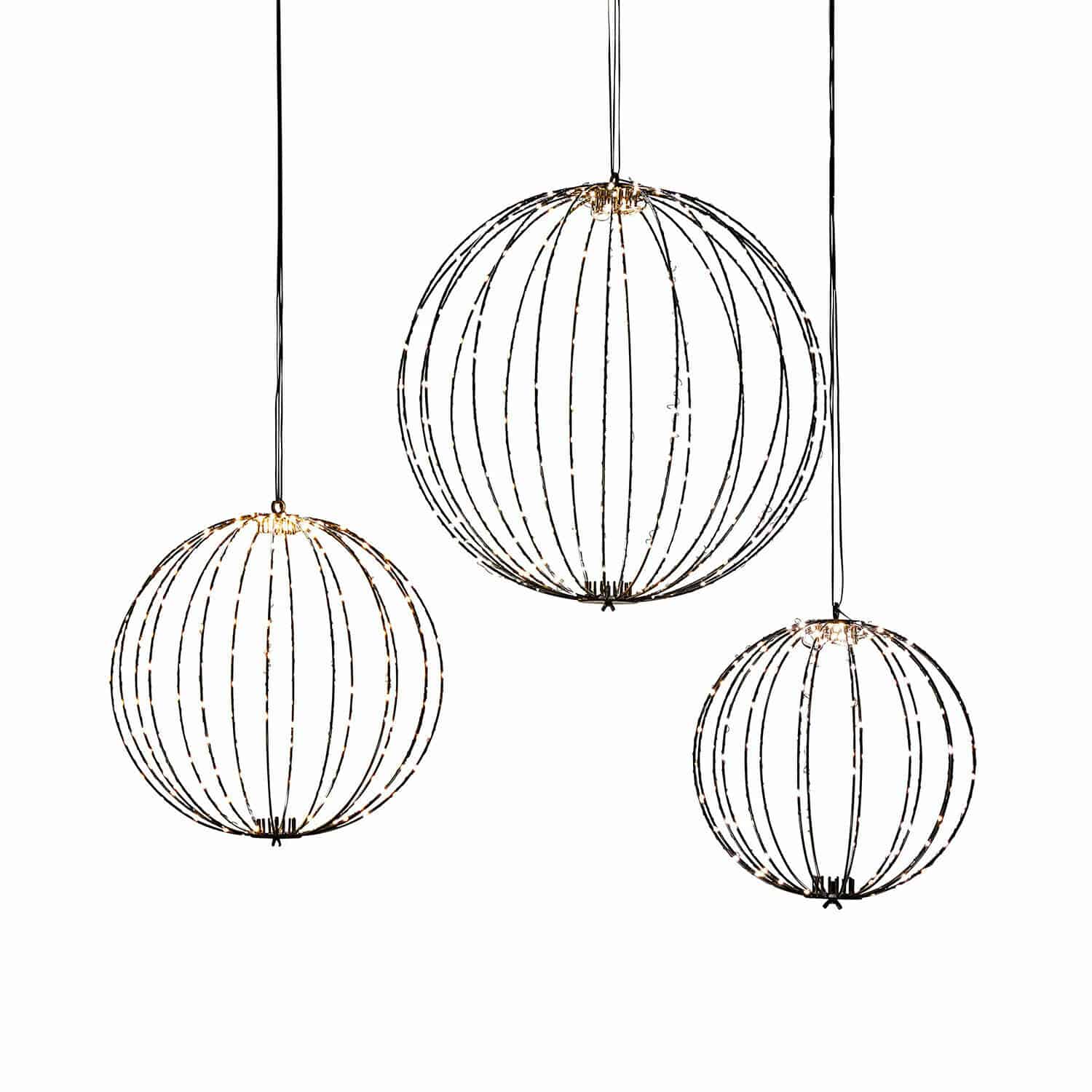 Set di 3 sfere a LED Brilliante