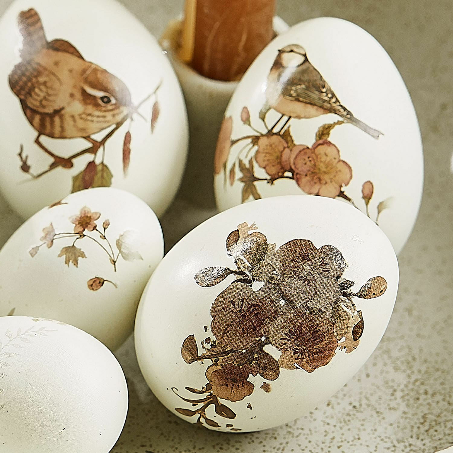 Set di 6 uova decorative Sylphette