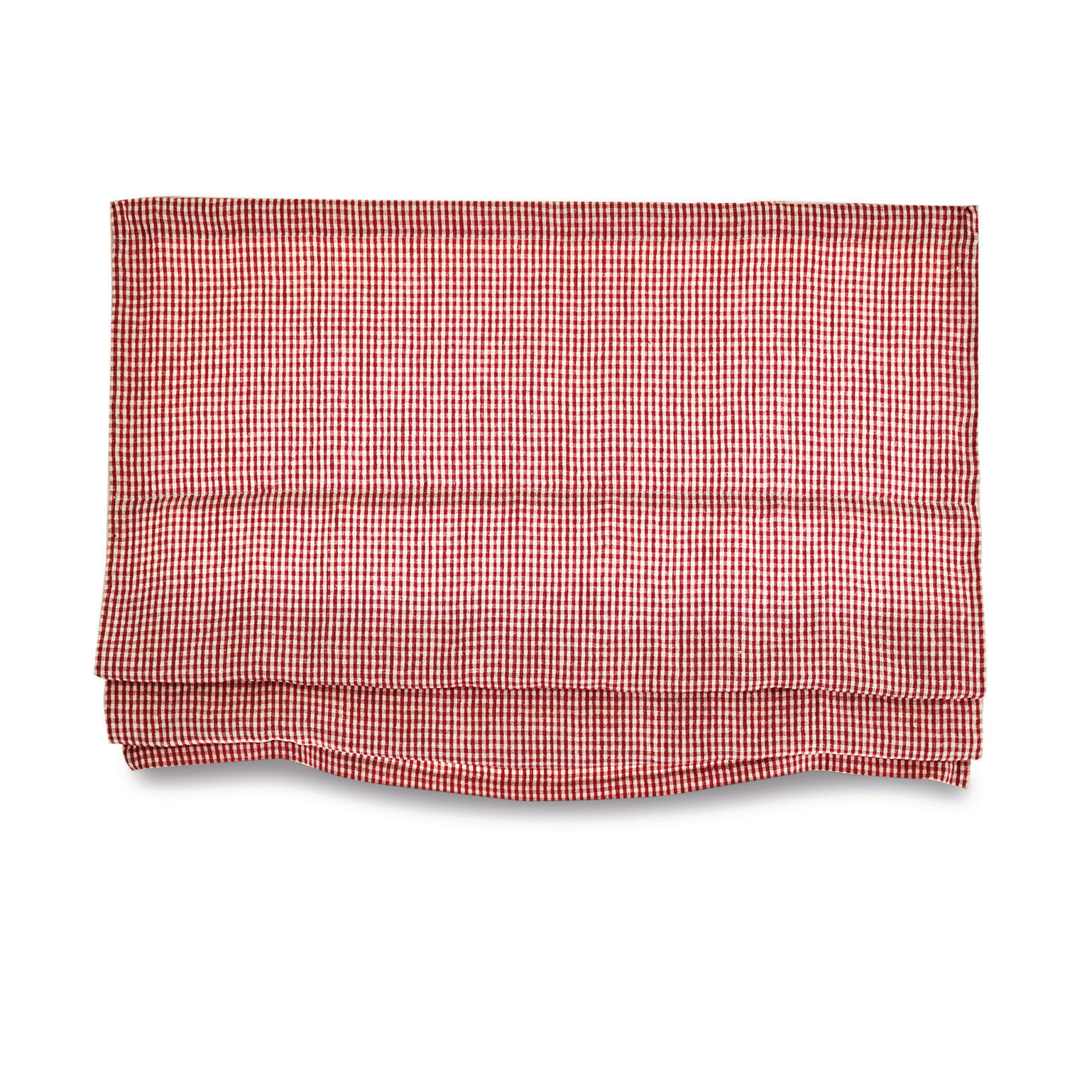 rosso Tenda a pacchetto rossa in tessuto a quadri, decorazione per finestre