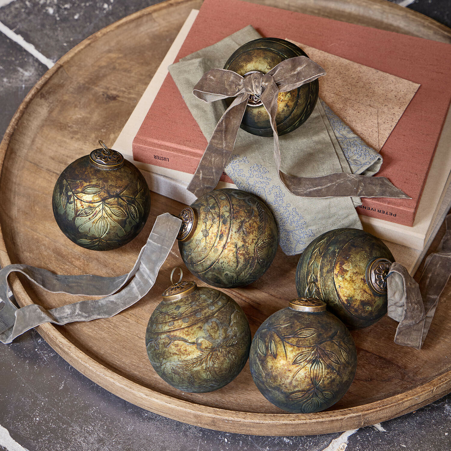 Set di 6 palline di Natale Goldenblist