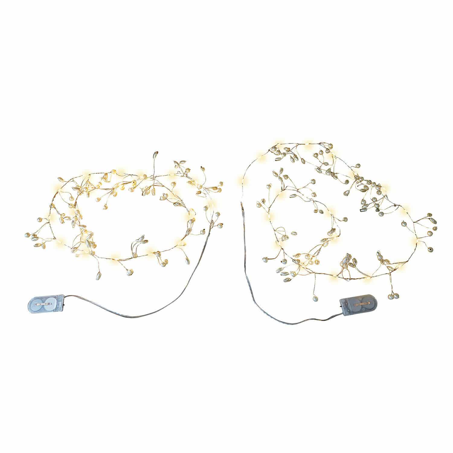Coppia di catene luminose Drivale Delicata catena luminosa LED con rami decorativi a luce calda per decorazioni interne e festive