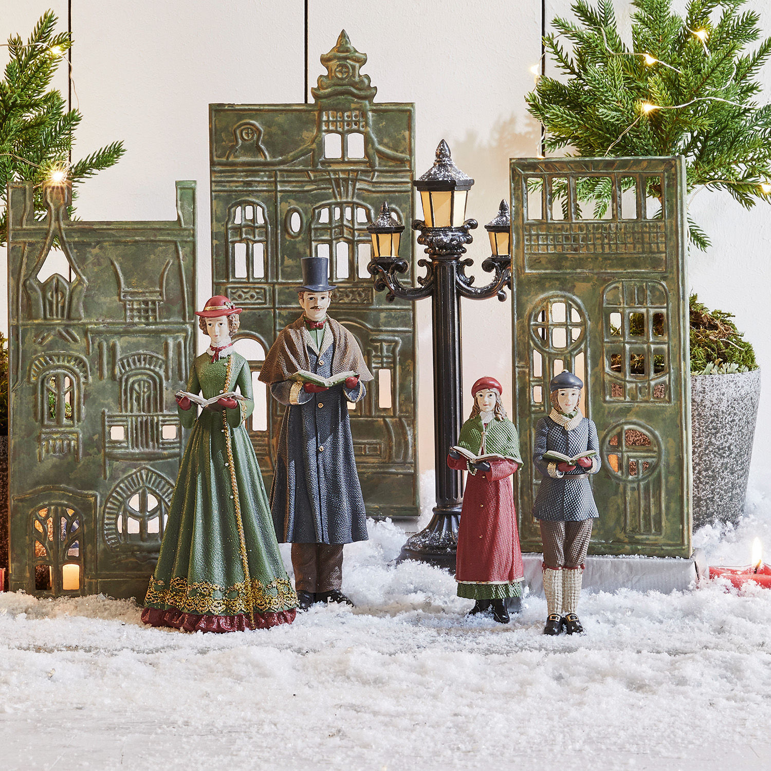 Set di 4 stauine con lanterna Verviers