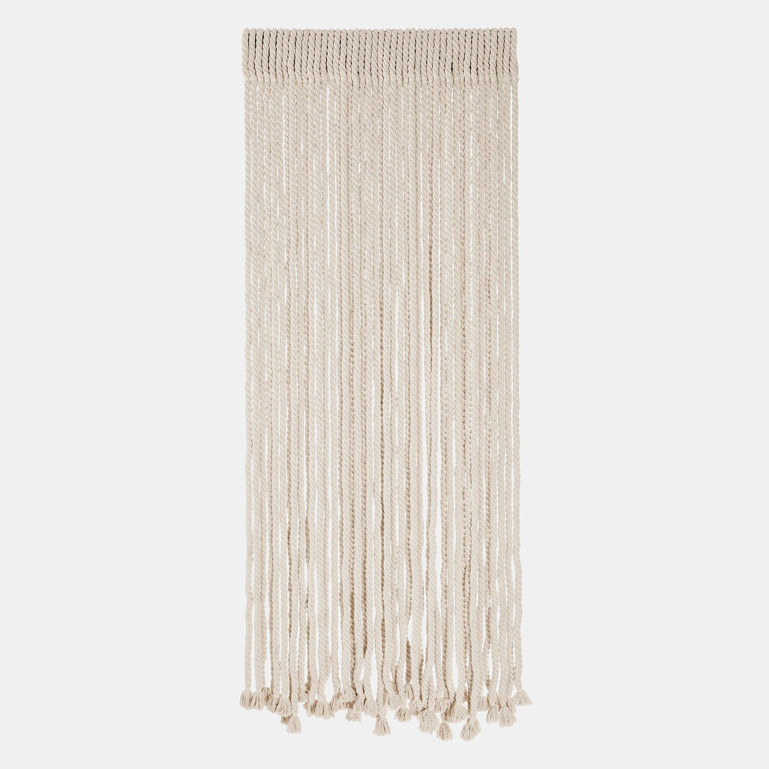 Tenda a corda Trésalya Decorazione da parete macramè in corda di cotone beige naturale per interni boho