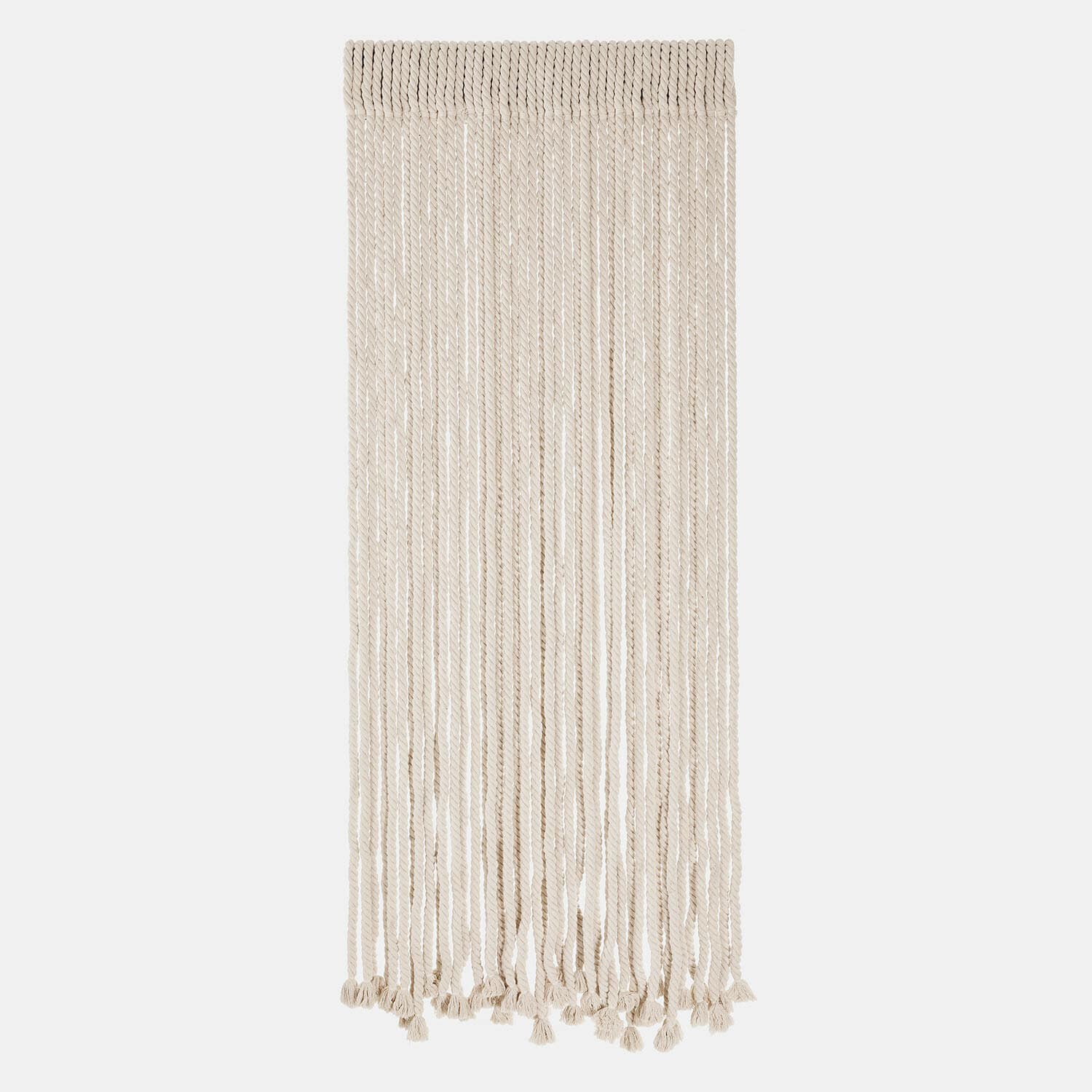 Tenda a corda Trésalya Decorazione da parete macramè in corda di cotone beige naturale per interni boho