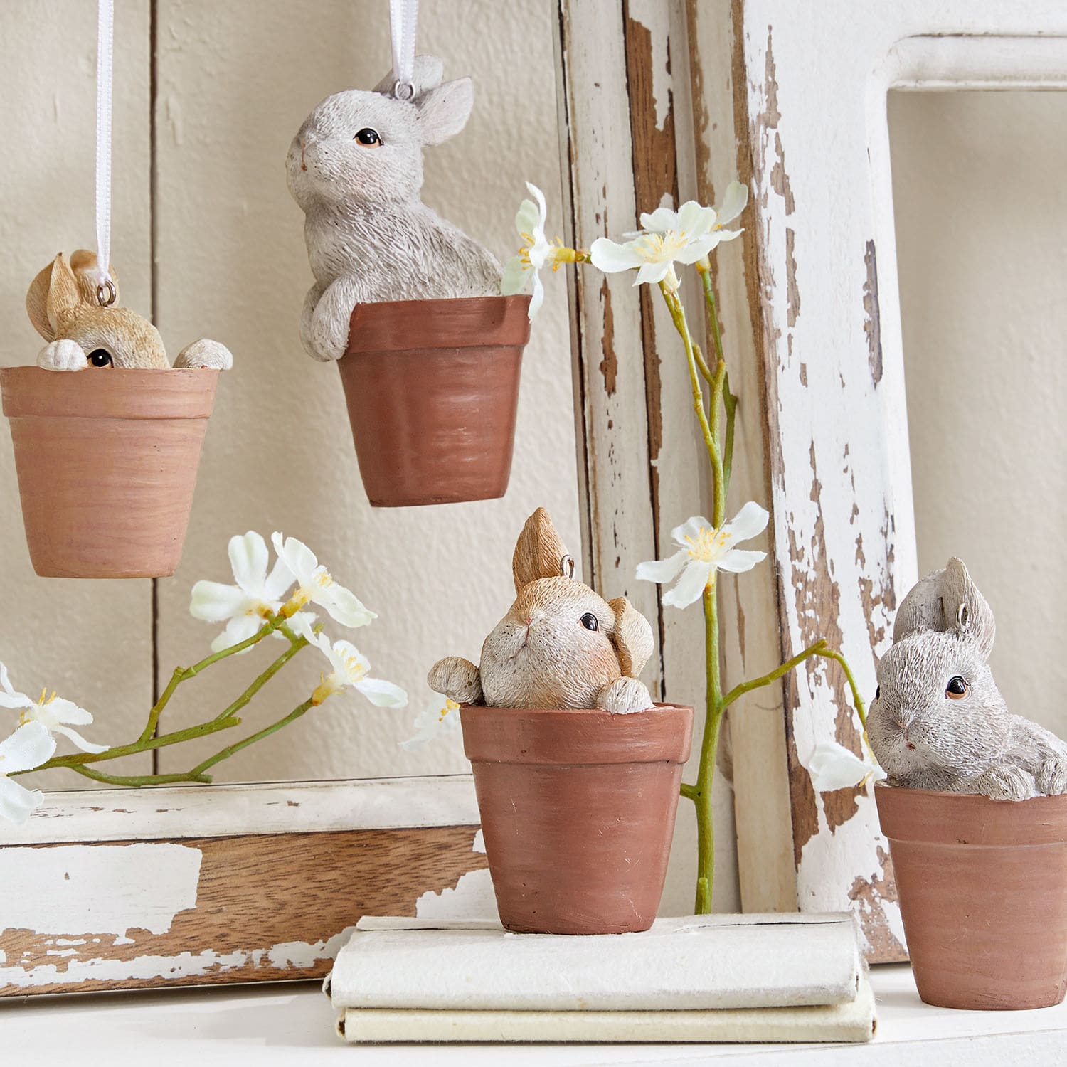 Set di 4 decorazioni da appendere Satine