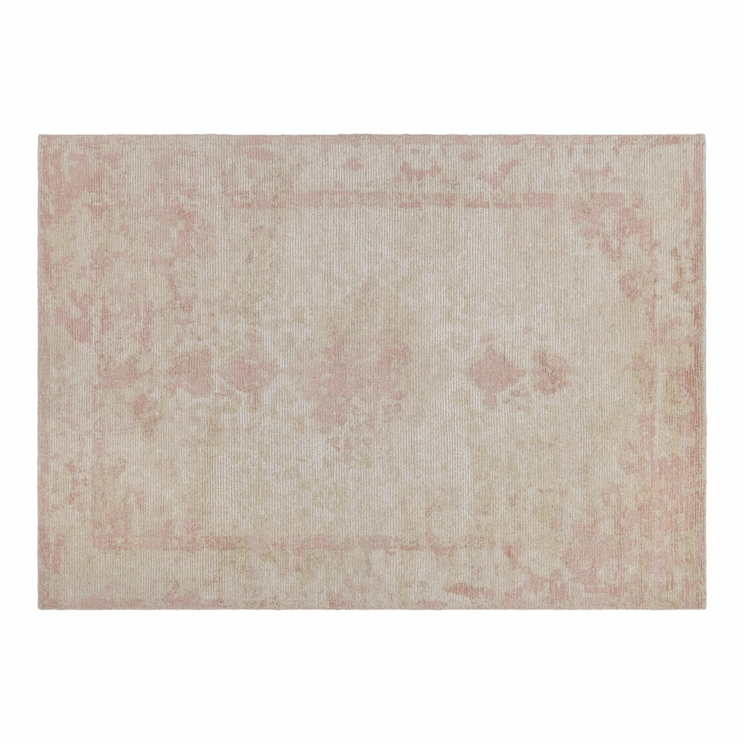 Tappeto Zilevax Tappeto in tonalità pastello rosa e beige con motivo delicato, materiale morbido decorativo