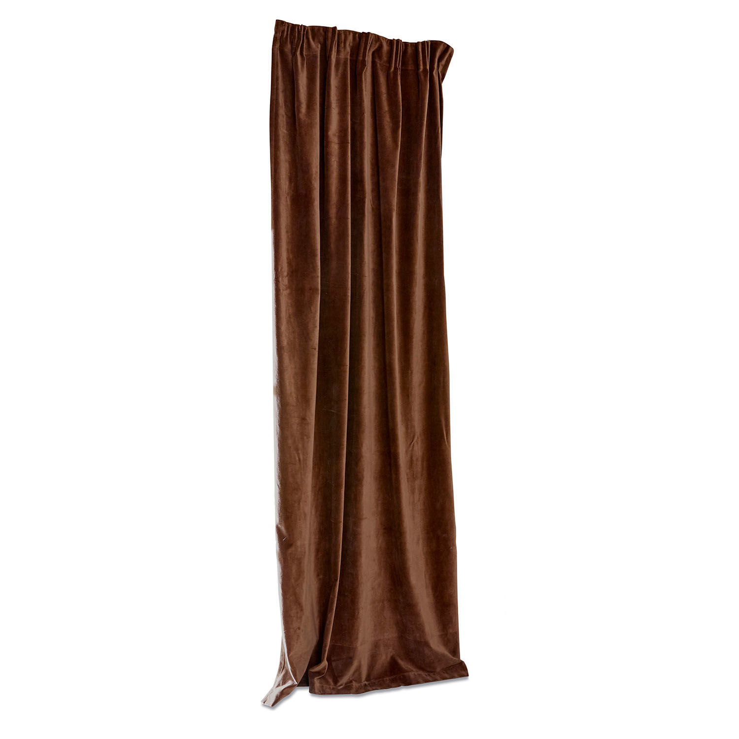 marrone Tenda Lyannece marrone in morbido velluto, tessuto decorativo per interni accoglienti