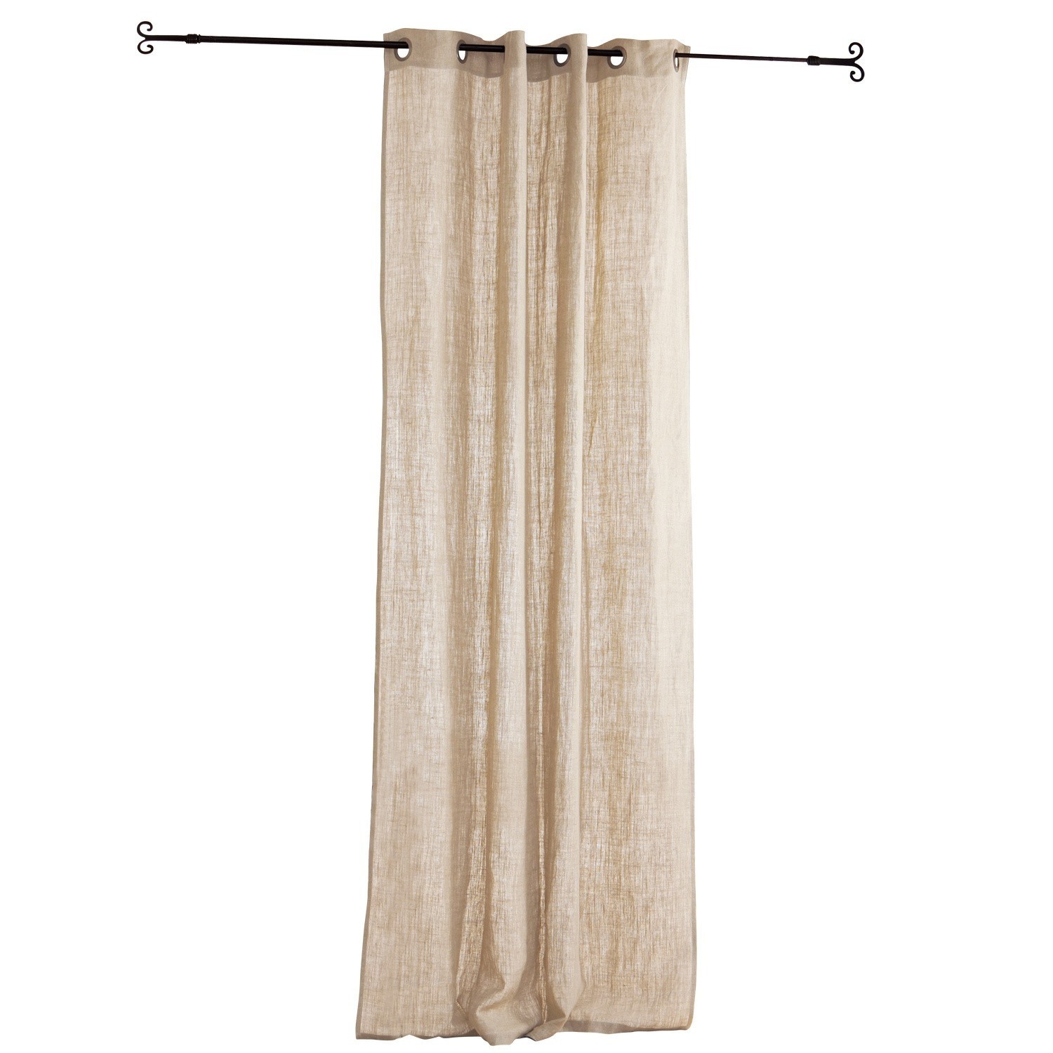lino Tenda Salinas beige in lino naturale, leggera e ariosa, ideale per interni moderni