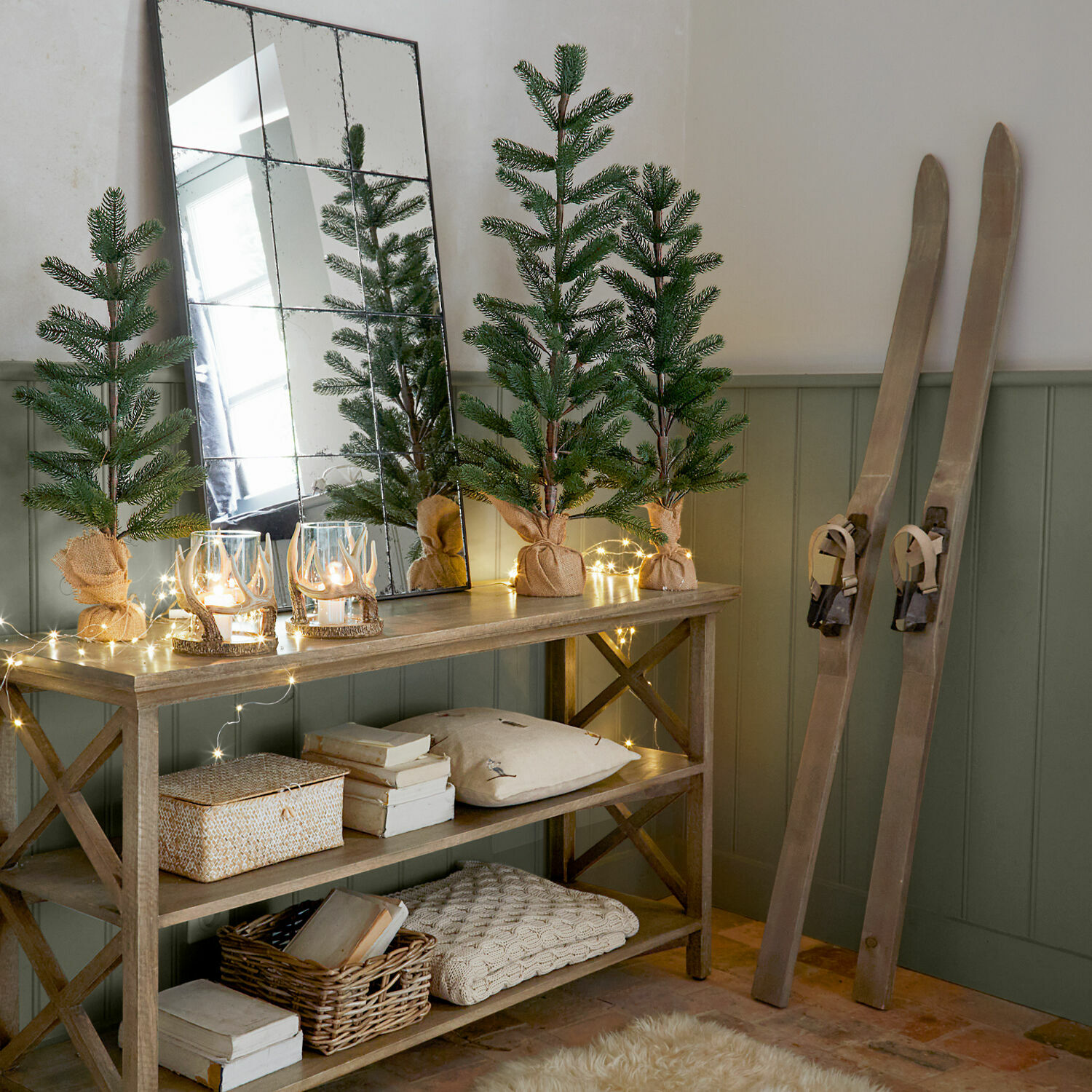 Coppia di sci decorativi Lambeth