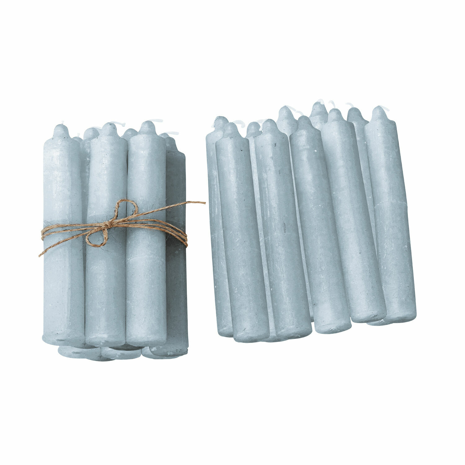 Set da 20 candele grigie Noufa in cera, decorazione e illuminazione d'interni, candela da tavolo