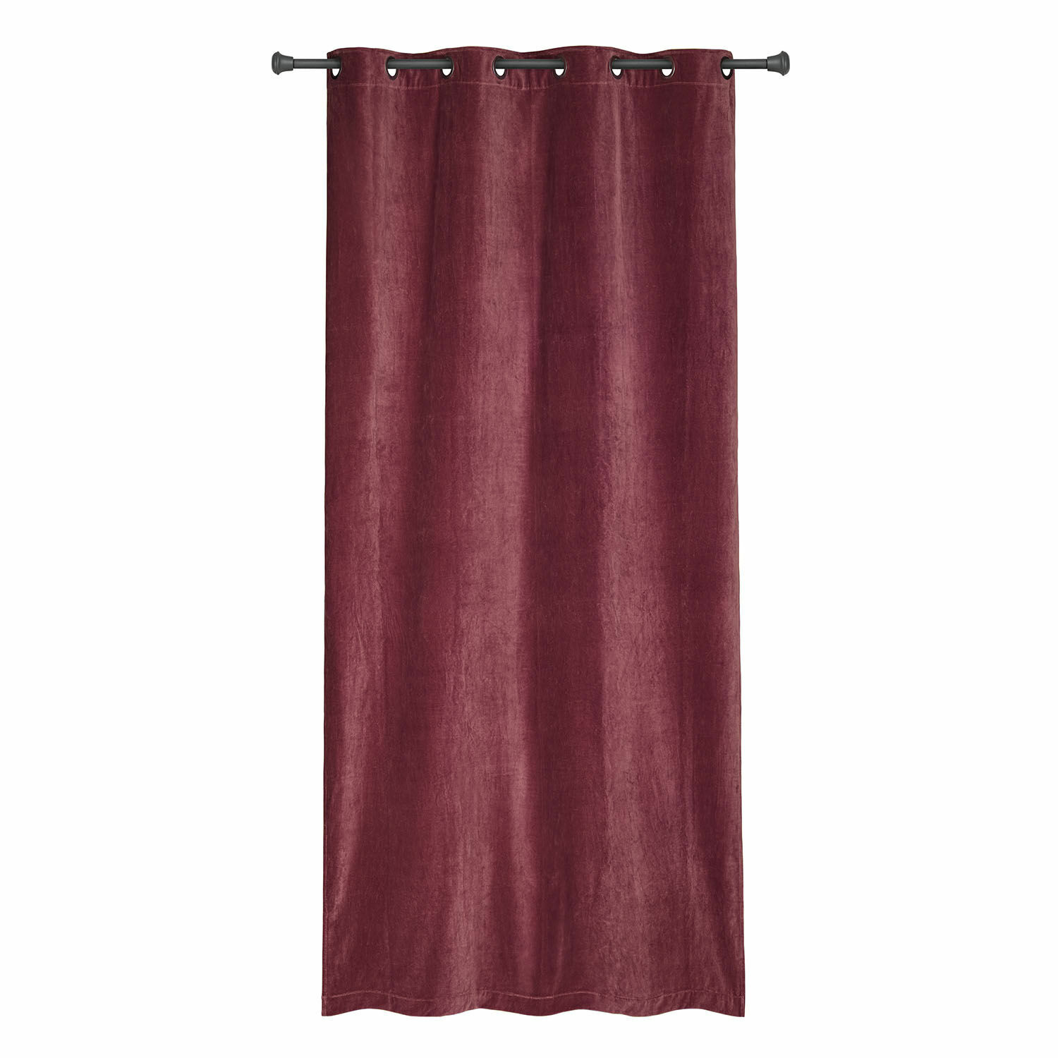 Tenda Miko Tenda bordeaux in tessuto morbido con occhielli, ideale per decorare finestre e filtrare la luce