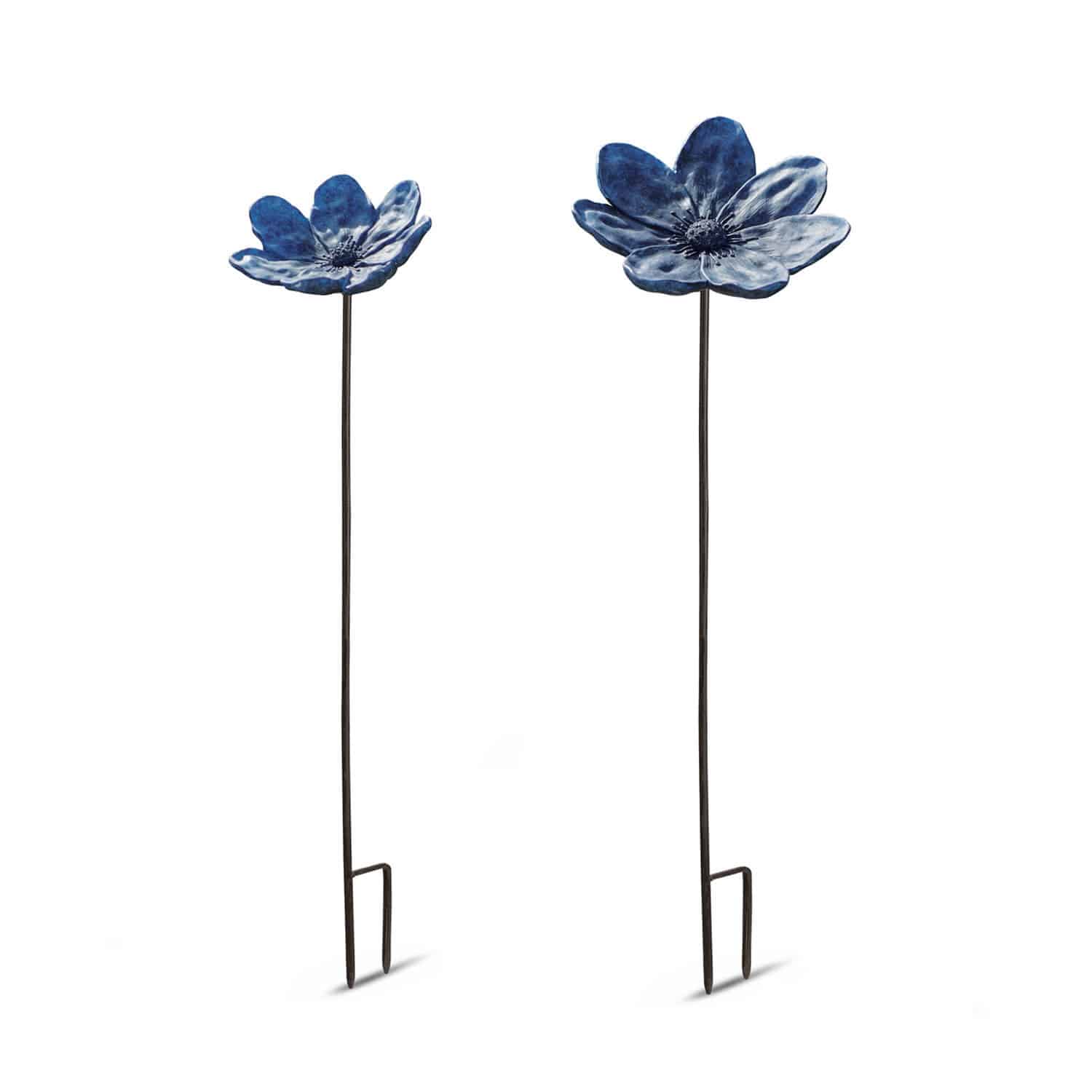 Coppia di decorazioni da giardino con asta Soucy