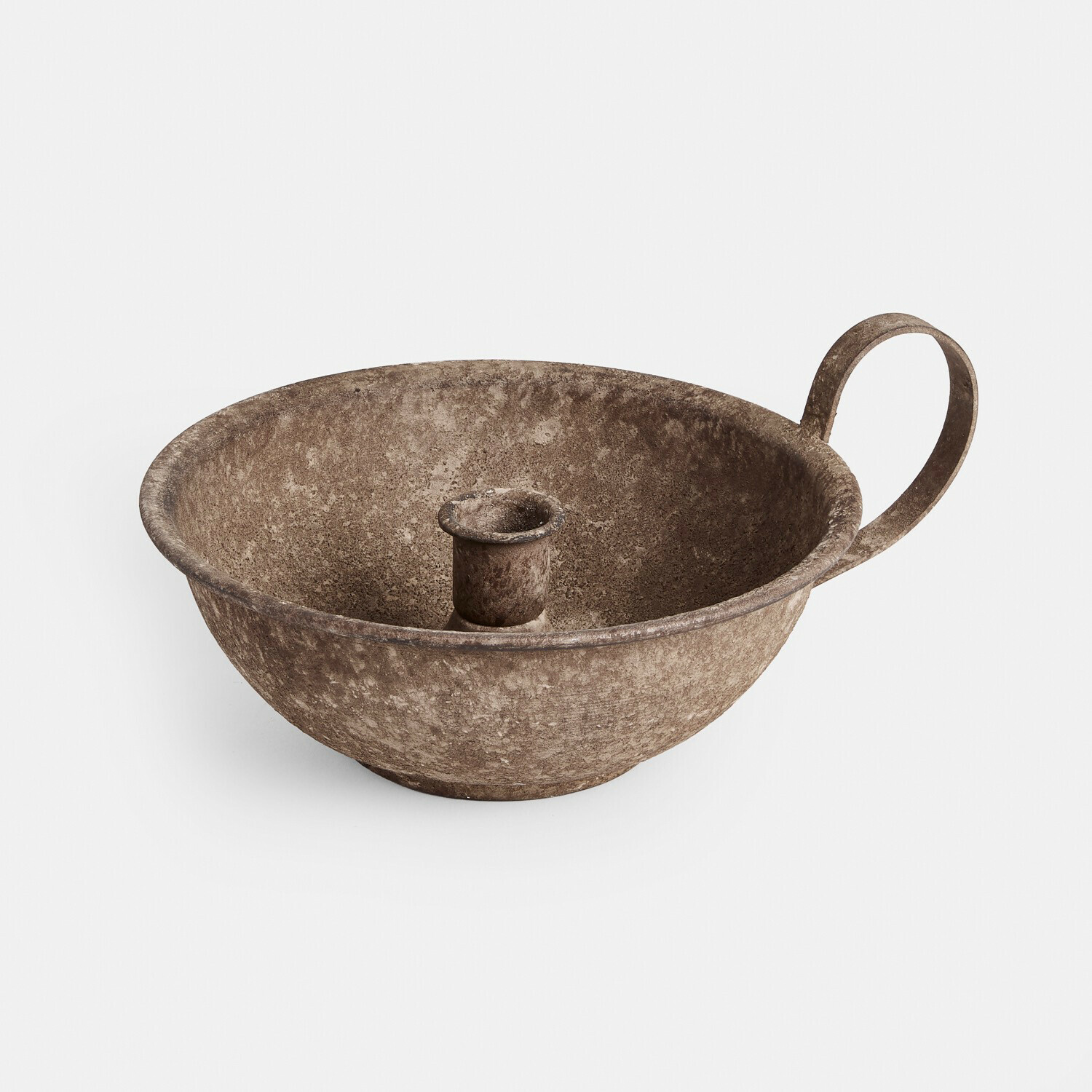 Candeliere Drélovine Portacandela rustico in metallo marrone con manico, decorazione vintage per interni