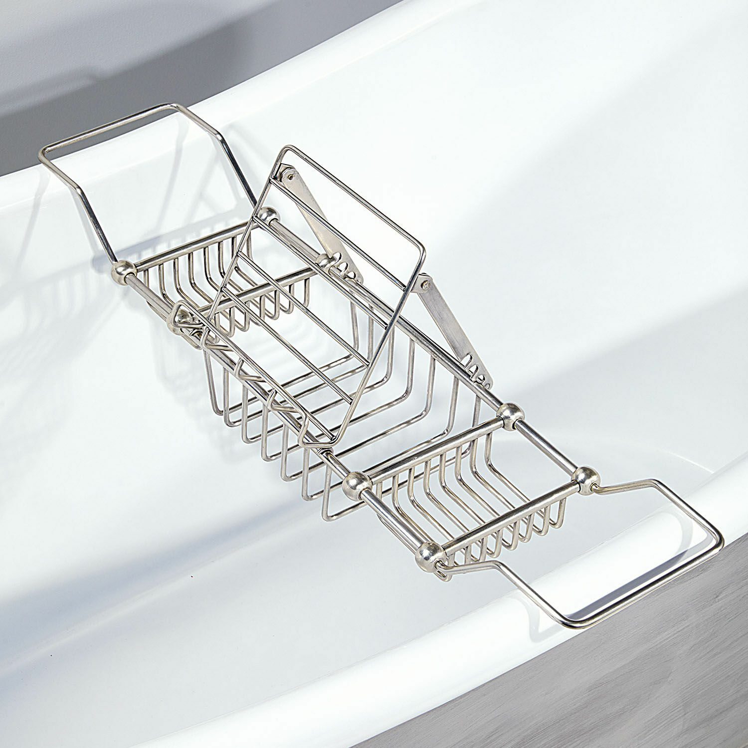 Portaoggetti da vasca con reggilibri Addington