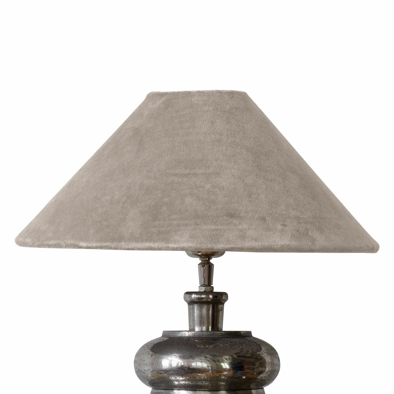 beige Paralume beige Emmera in tessuto morbido con base metallica per lampada da tavolo