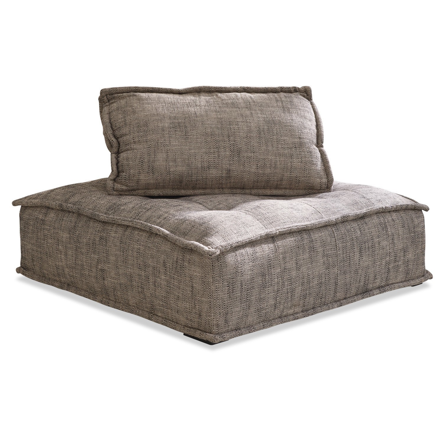 grigio Poltrona lounge Tesshill grigia imbottita con cuscino morbido, mobile moderno e confortevole per soggiorno