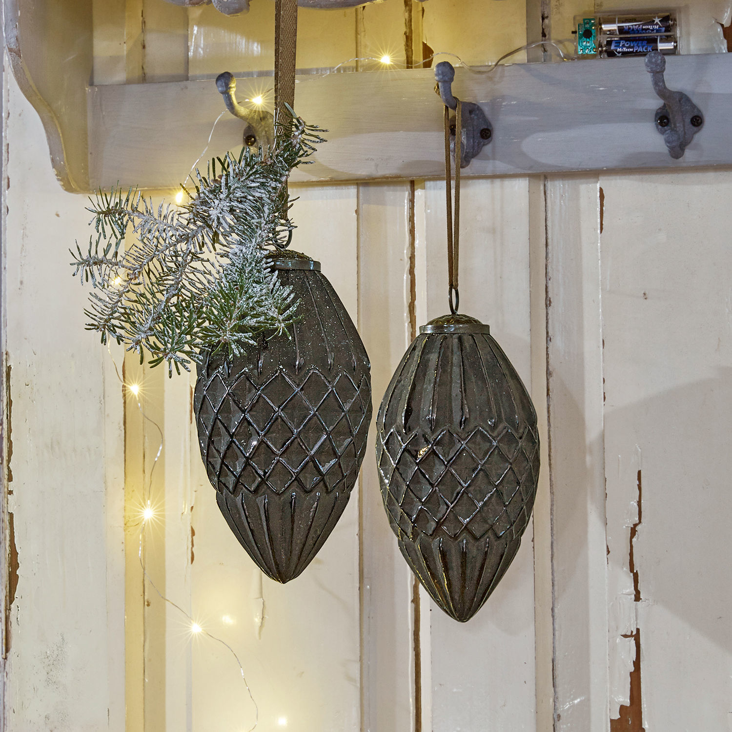 Coppia di decorazioni natalizie Tusson