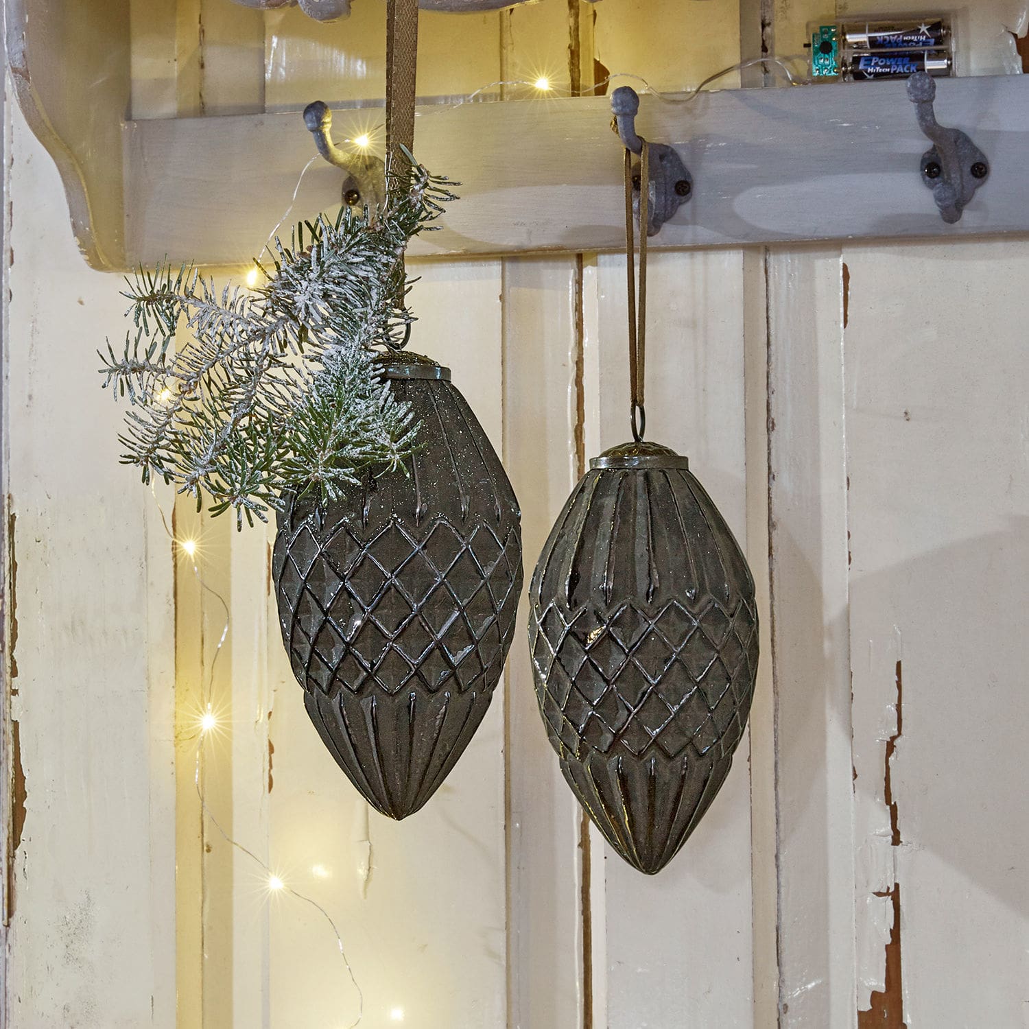 Coppia di decorazioni natalizie Tusson