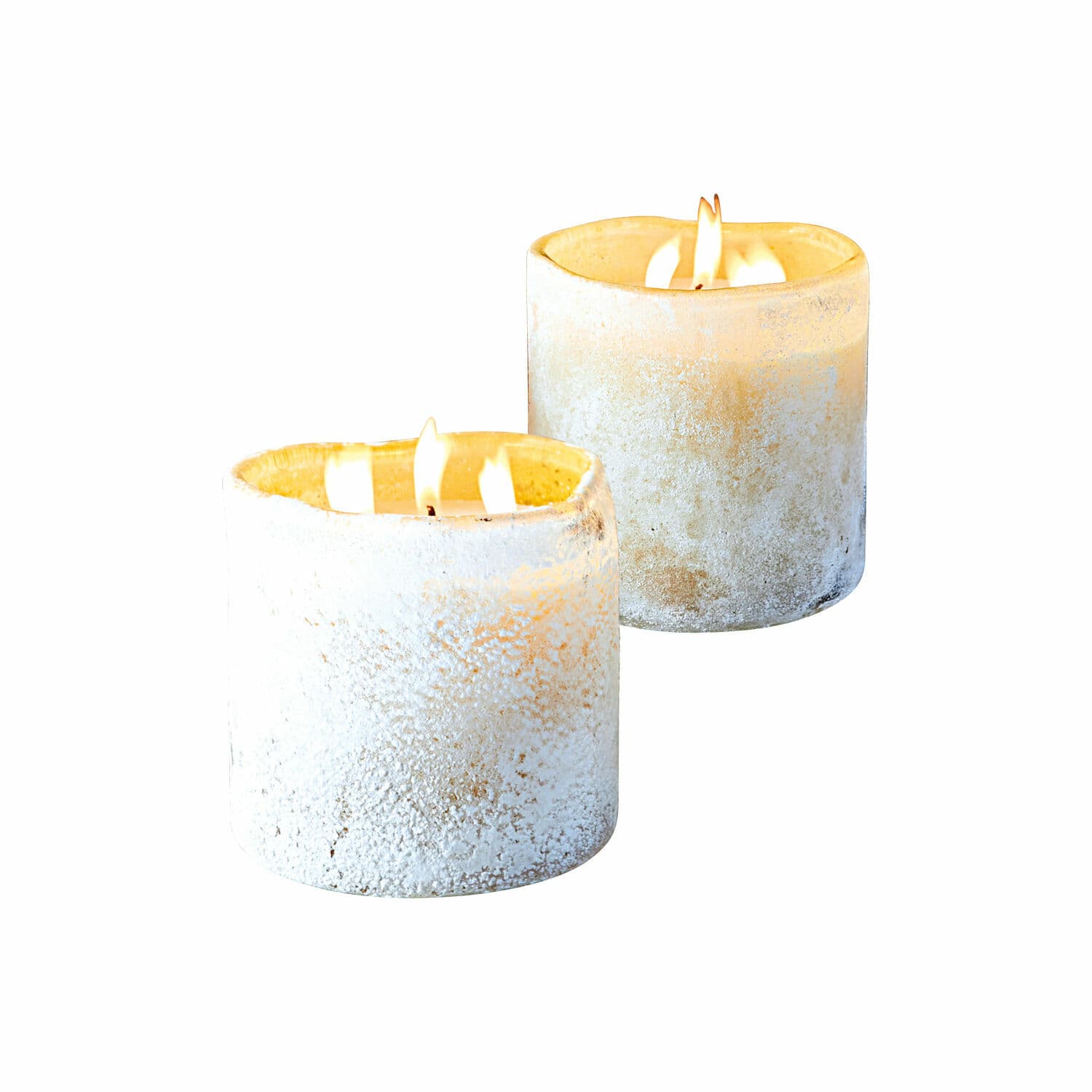 Coppia di portacandele con candele Caladia
