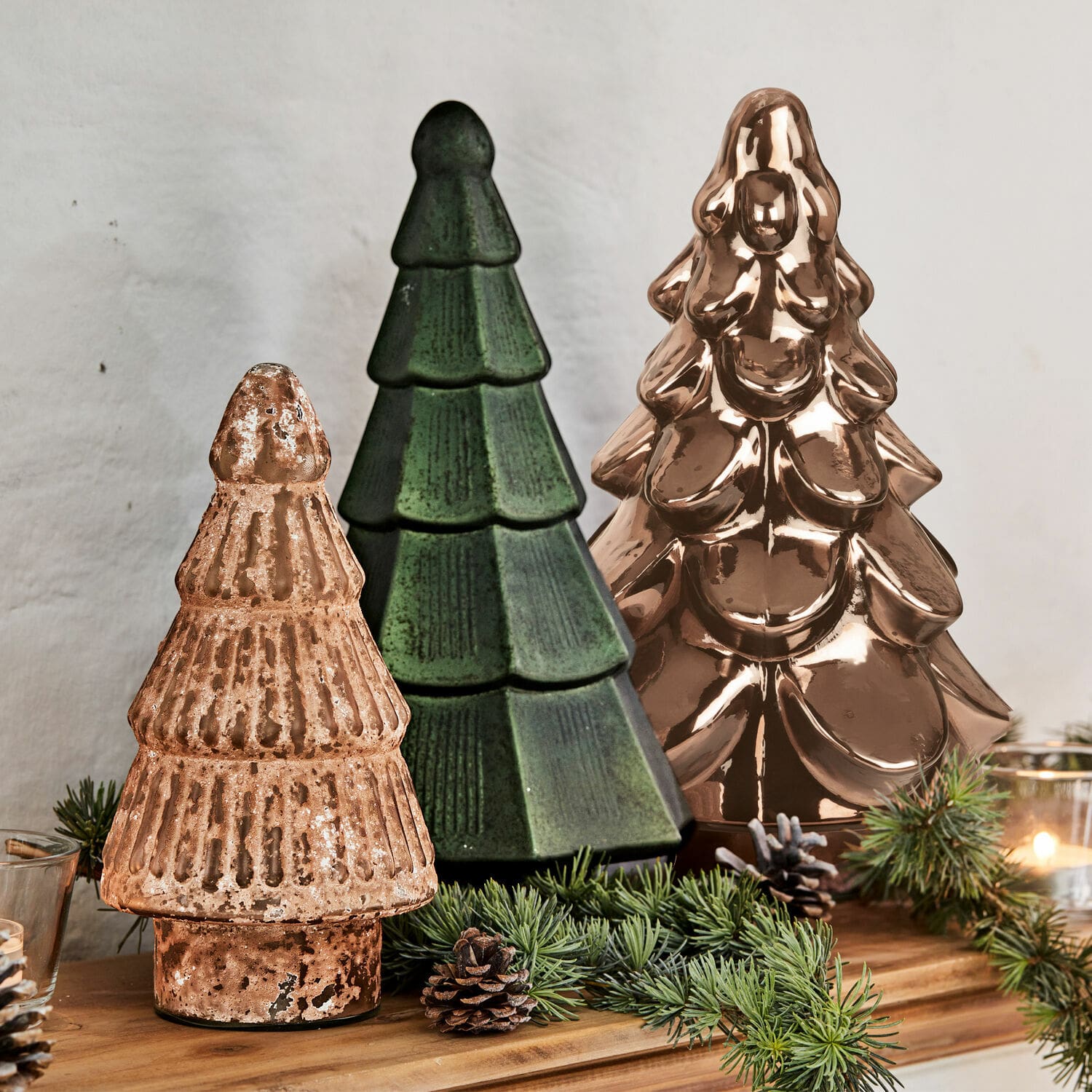 Set di 3 alberelli decorativi Cheyenne