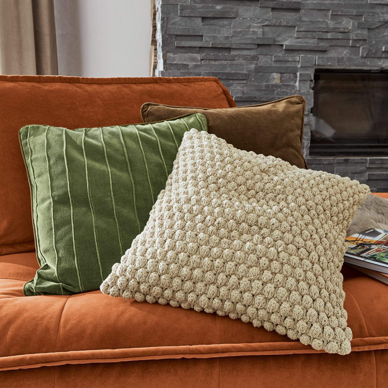 Set di 3 copricuscini Maratha