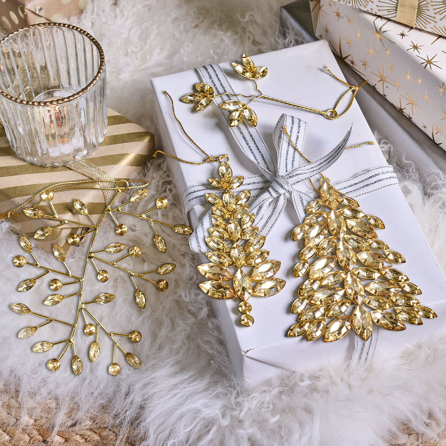 Set di 4 decorazioni natalizie Zaniva