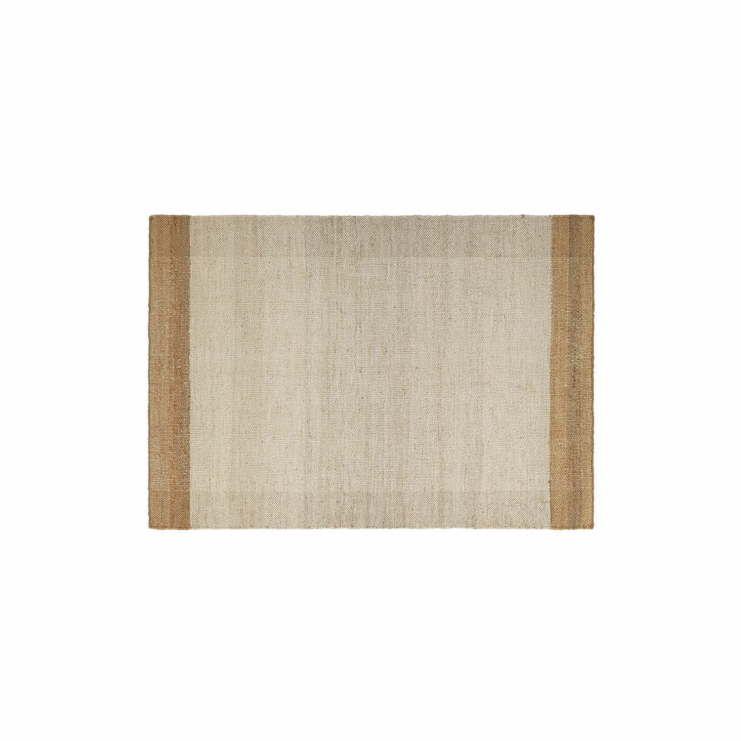 Tappeto Estelune Tappeto rettangolare in juta naturale beige con bordi marroni, decorazione per interni