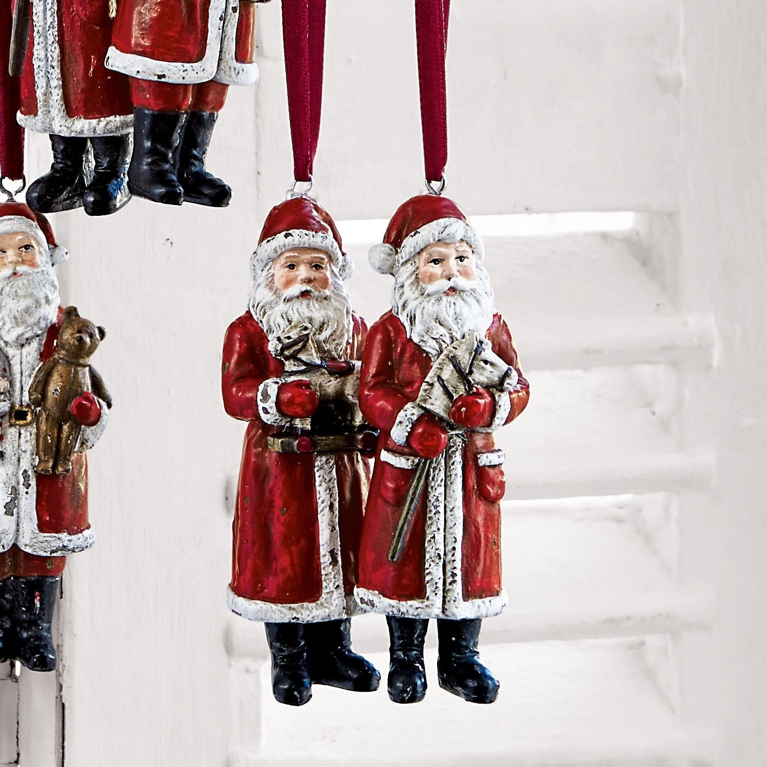 Set di 6 Babbi Natale Corvin