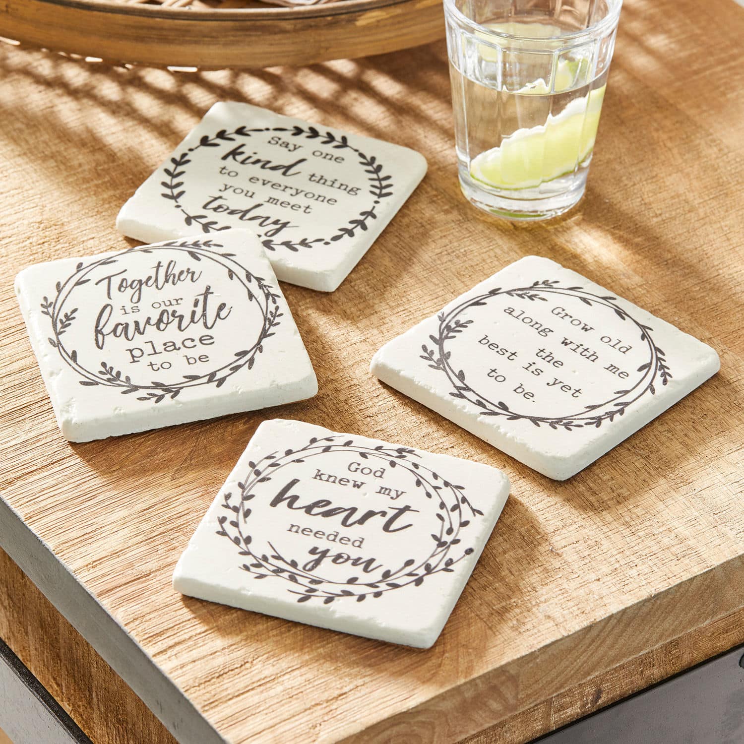 Set di 4 sottobicchieri Quotes