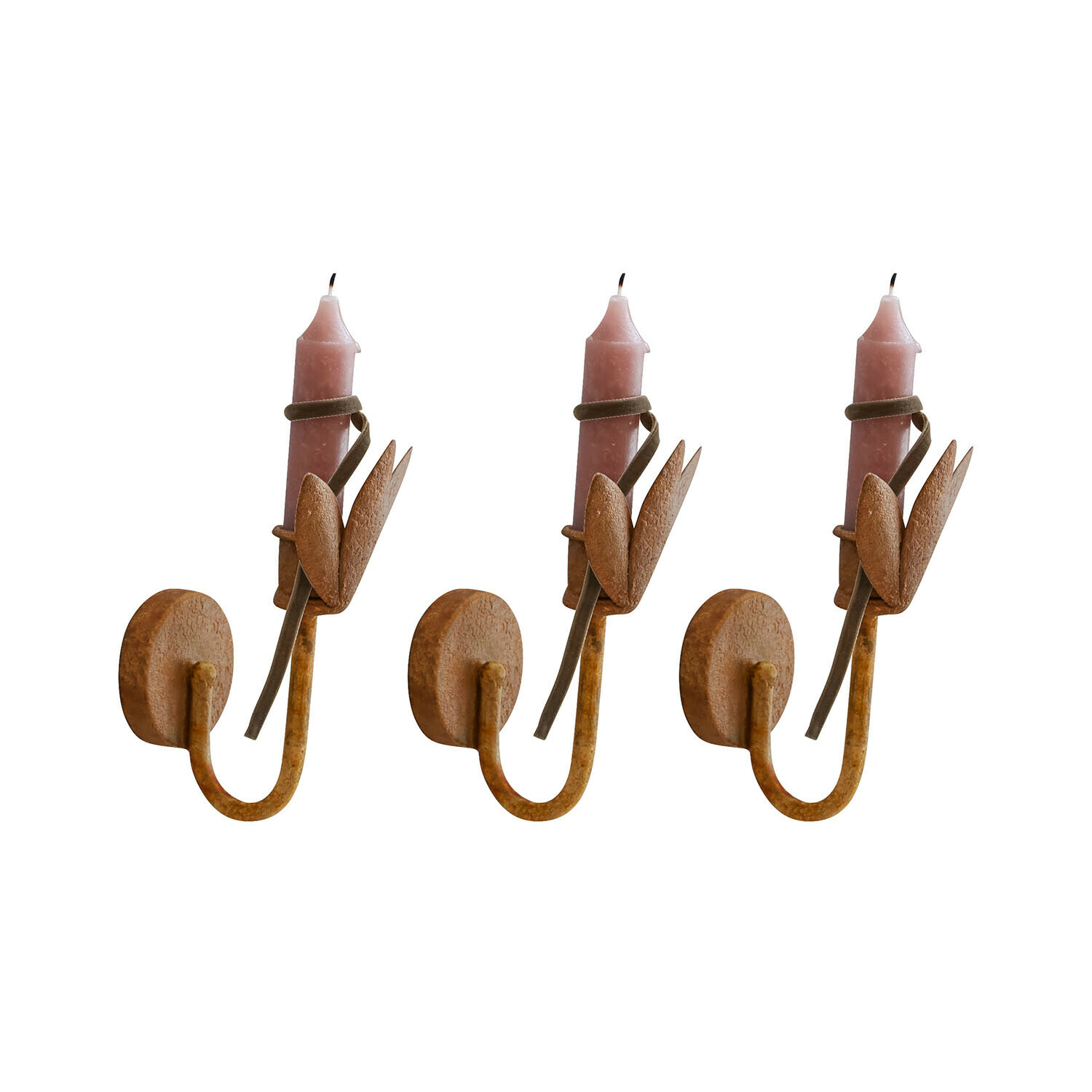 Set di 3 portacandele da parete Cressivaux