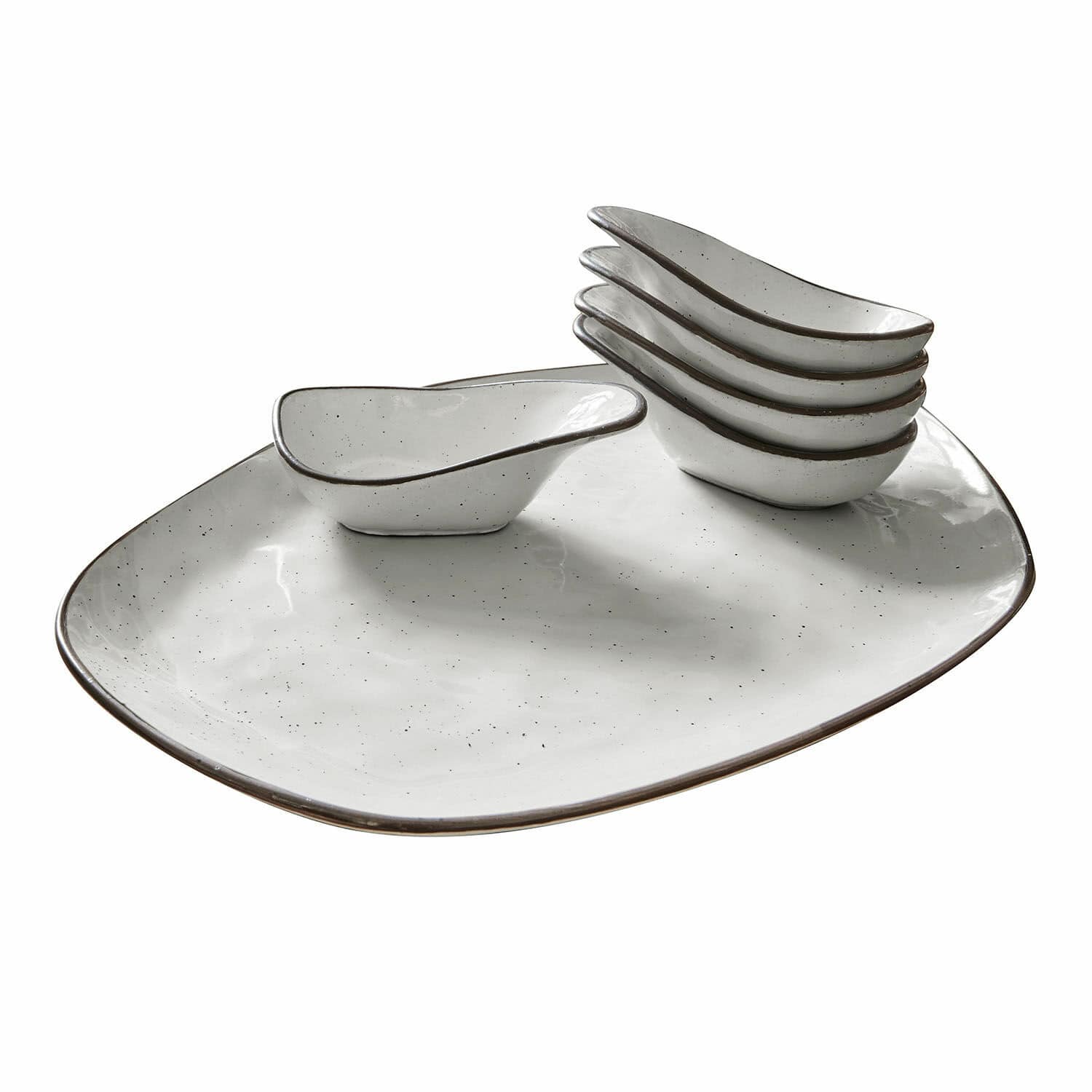 Set di 6 ciotoline su piatto Biarré
