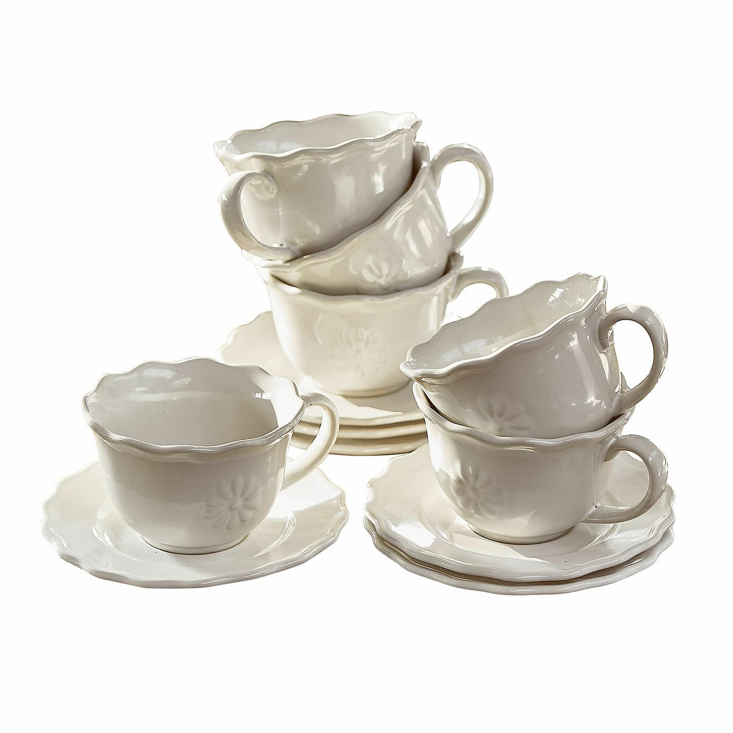 Set di 6 tazze con piattino Mallevesse