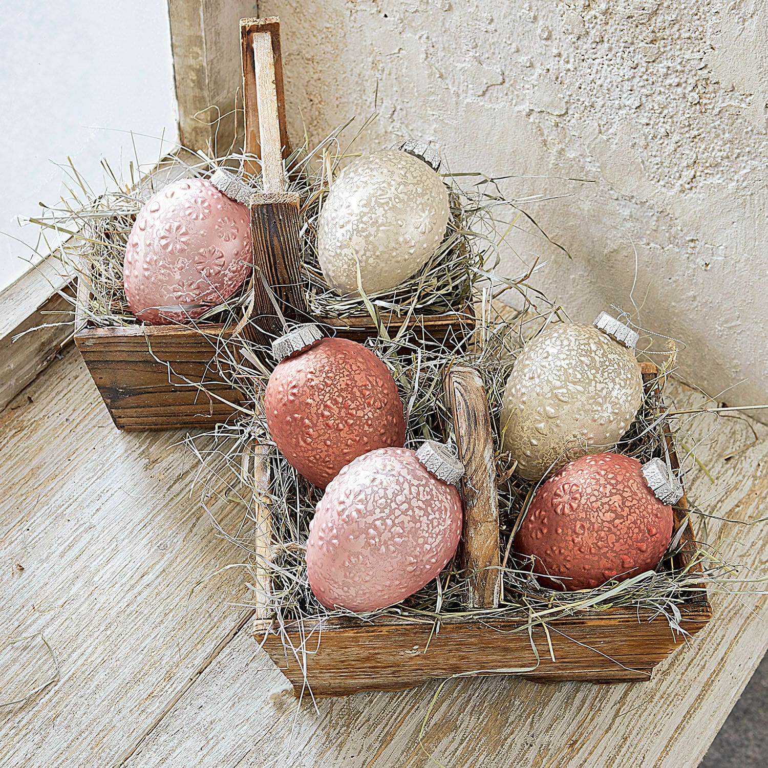 Set di 6 uova di Pasqua Sparkly