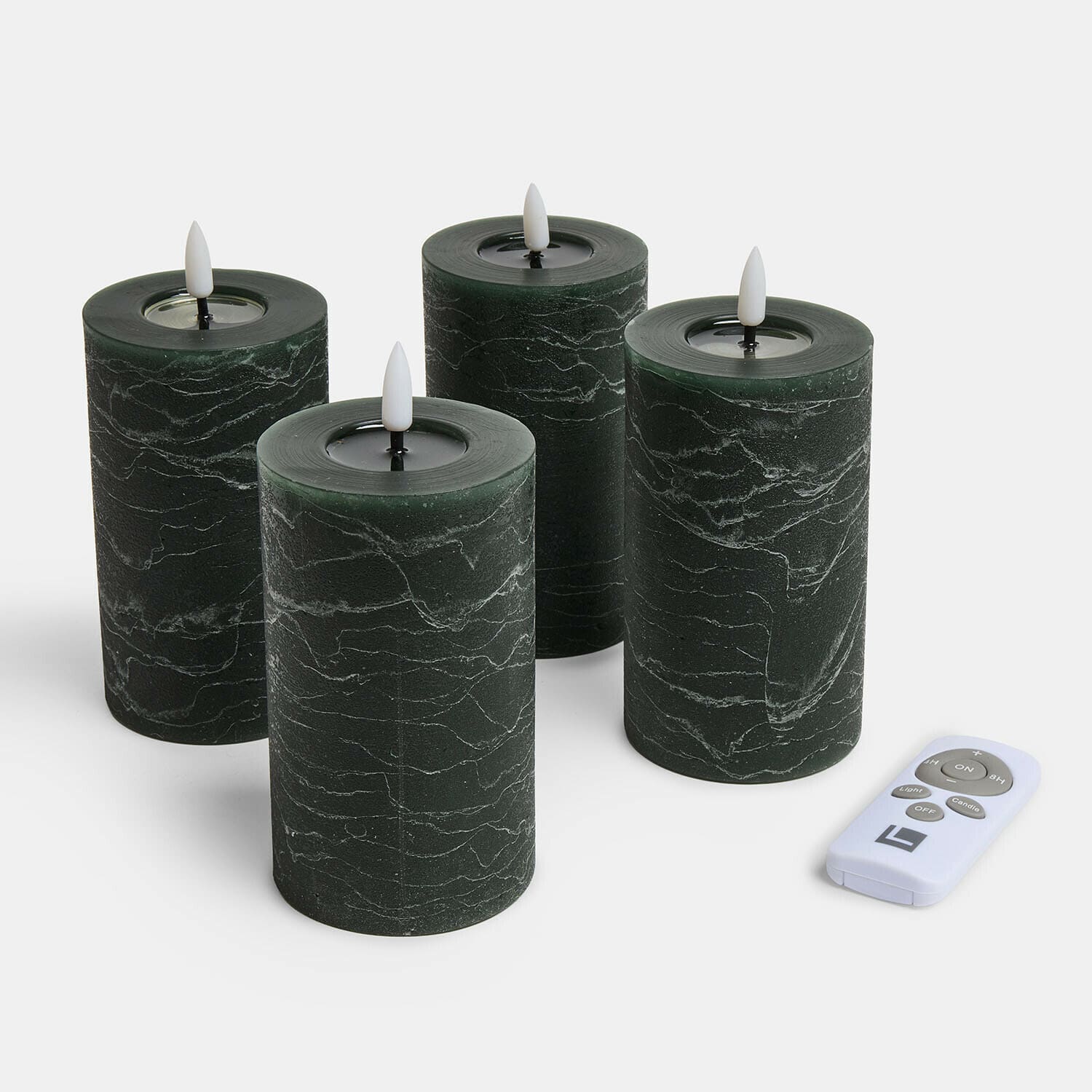 Set di 4 candele a pilastro a LED Rimfalla