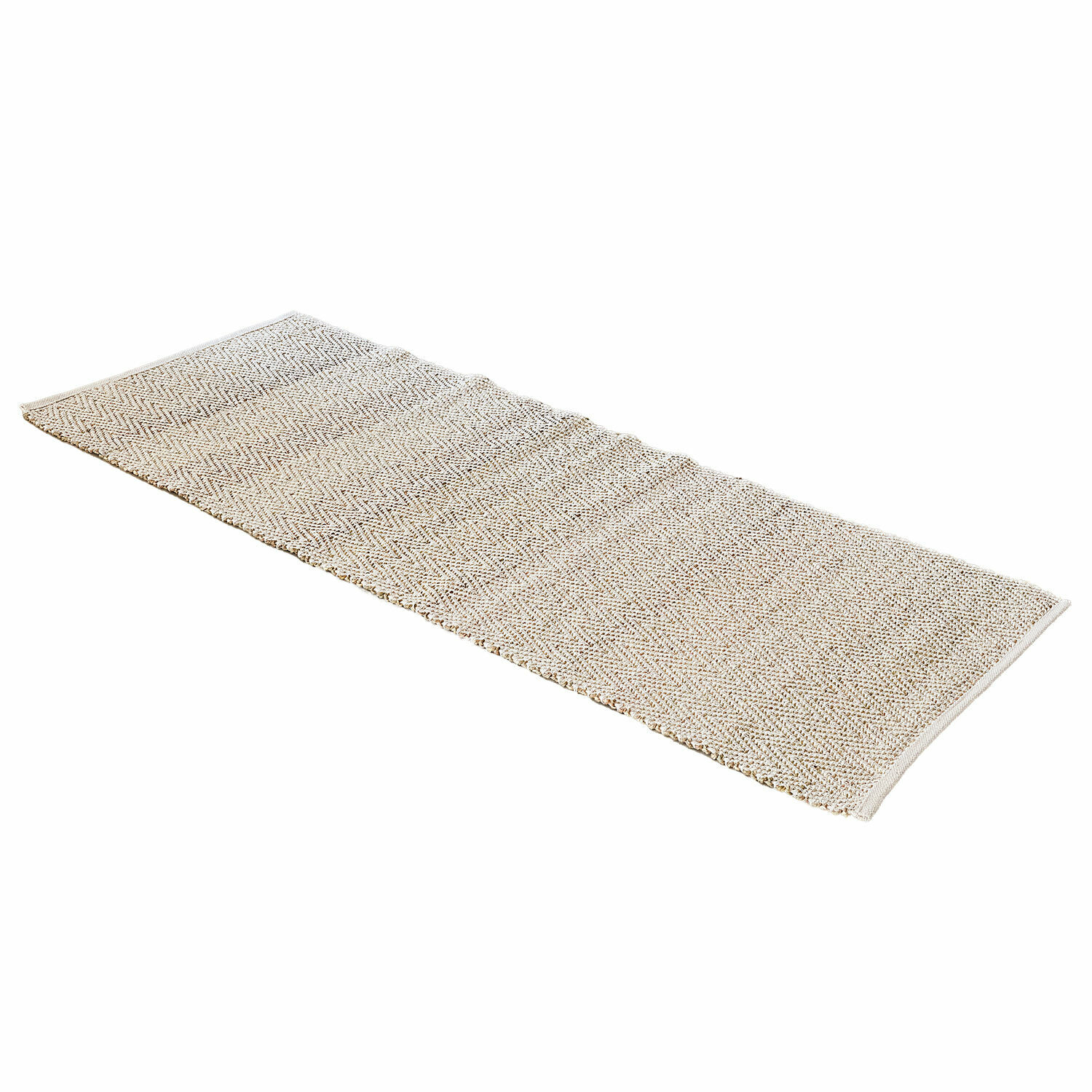 Tappeto Jonesboro Tappeto beige in tessuto con motivo a spina di pesce, decorativo e pratico per interni