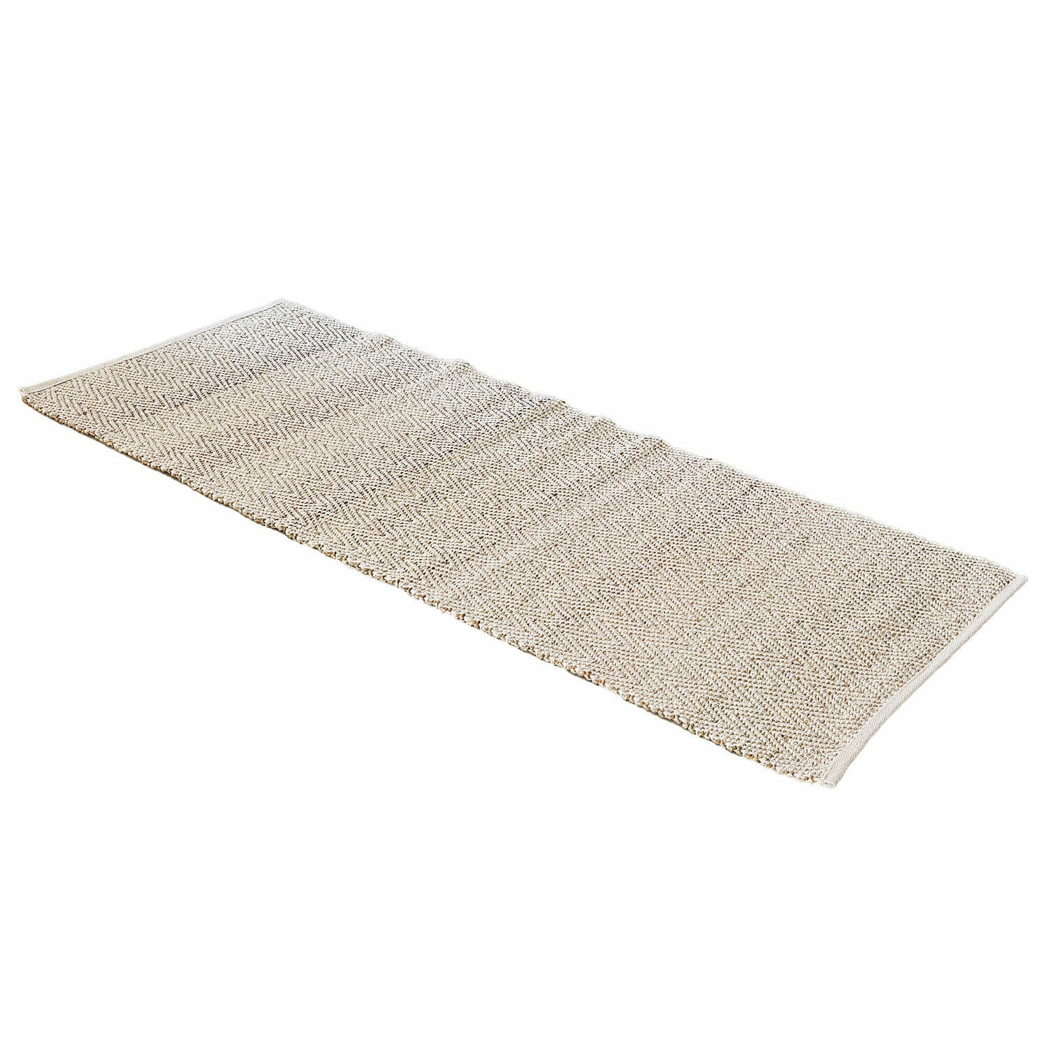 Tappeto Jonesboro Tappeto beige in tessuto con motivo a spina di pesce, decorativo e pratico per interni