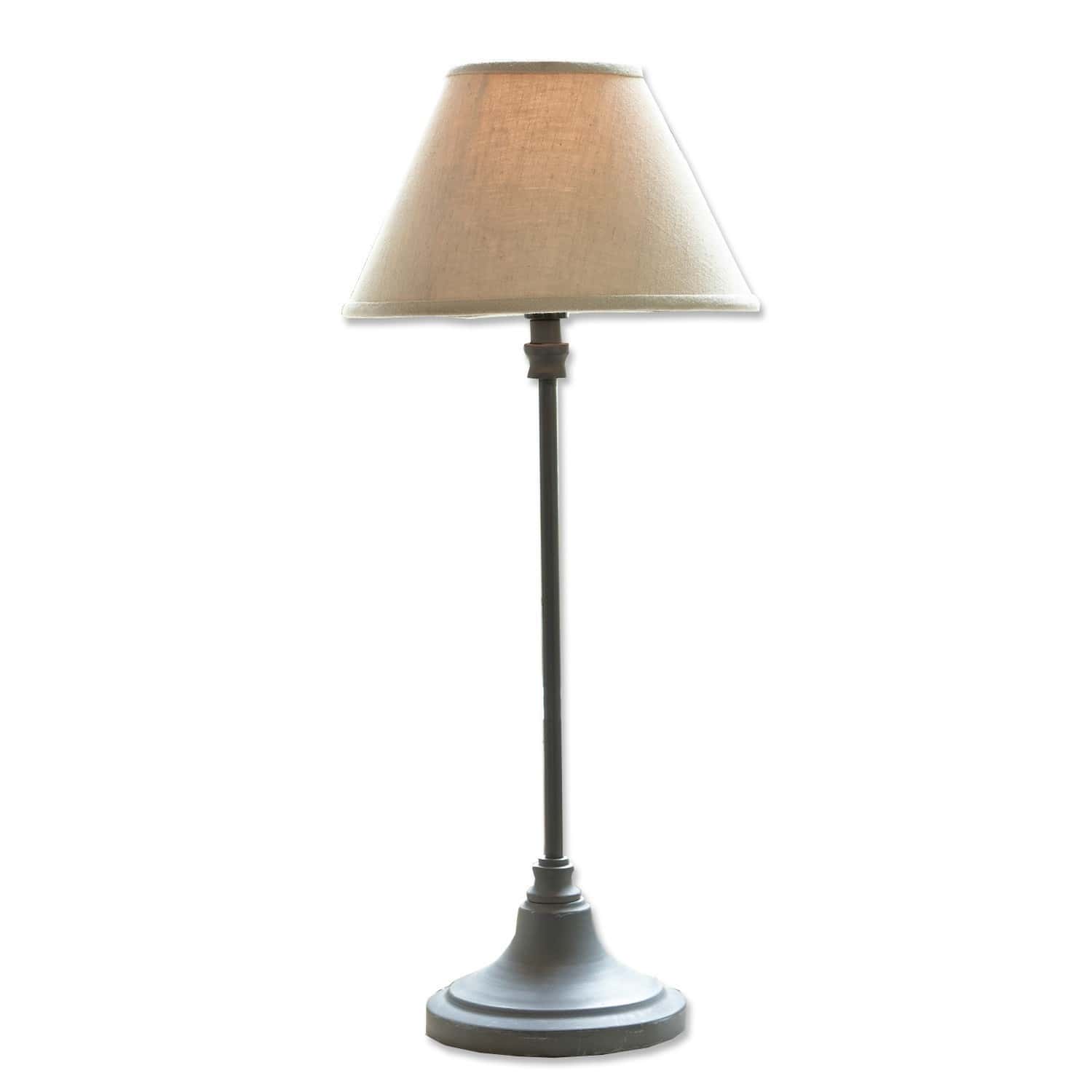 Lampada da tavolo Swindon Lampada da tavolo classica con base in metallo e paralume beige per soggiorno