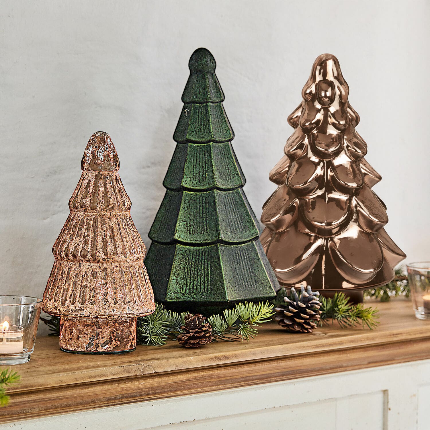 Set di 3 alberelli decorativi Cheyenne